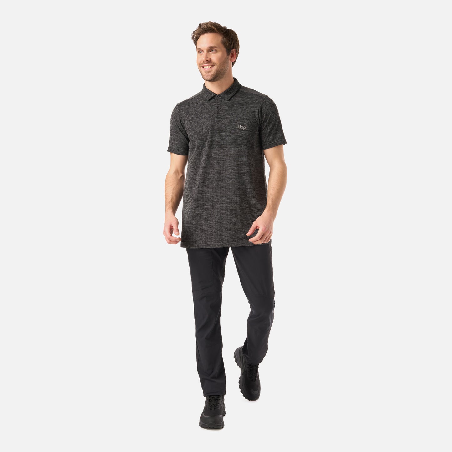 Polera Hombre B-Classic Seamless Polo Negro Lippi