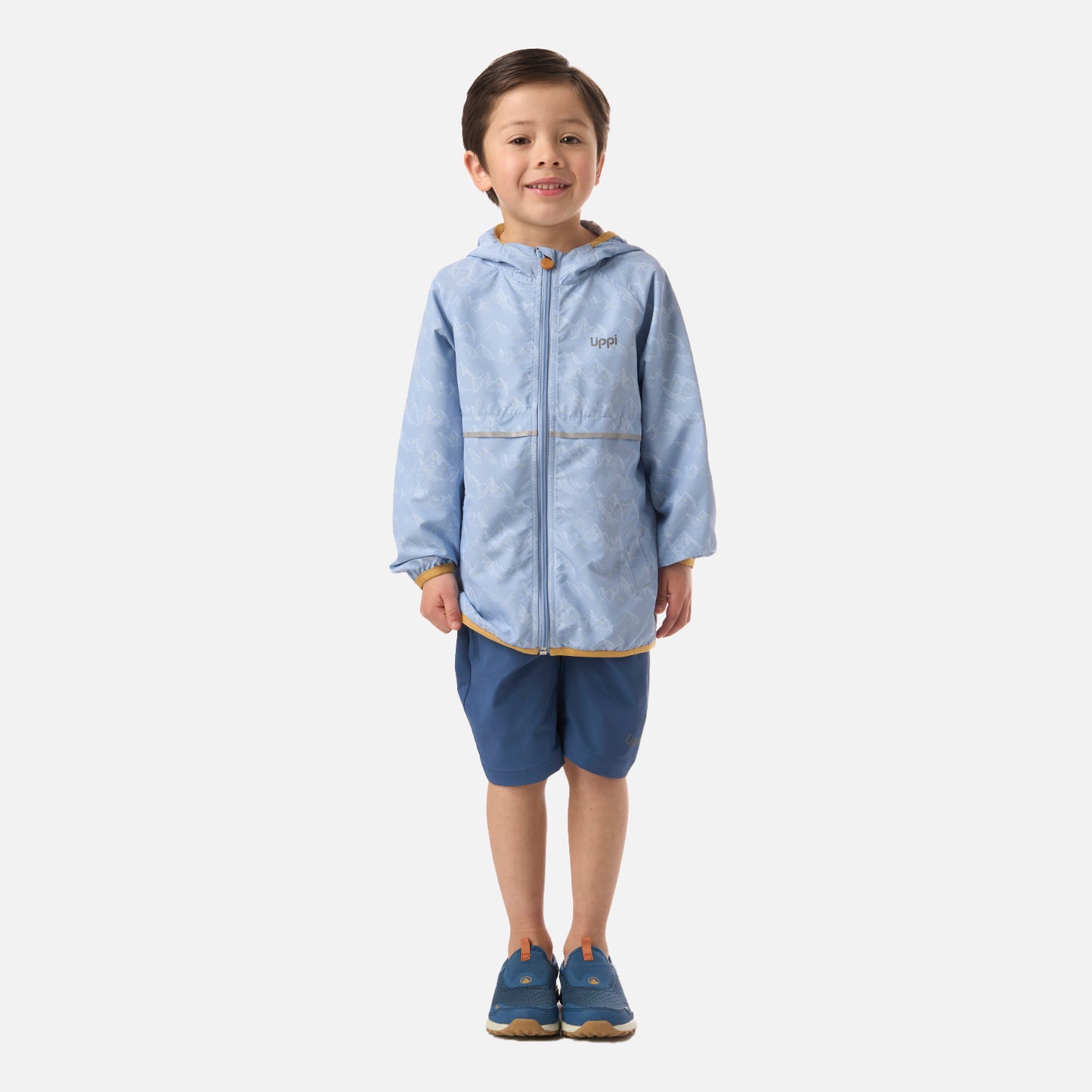 Chaqueta Niño Nightfall Windbreaker Hoody Jacket Print Celeste Lippi