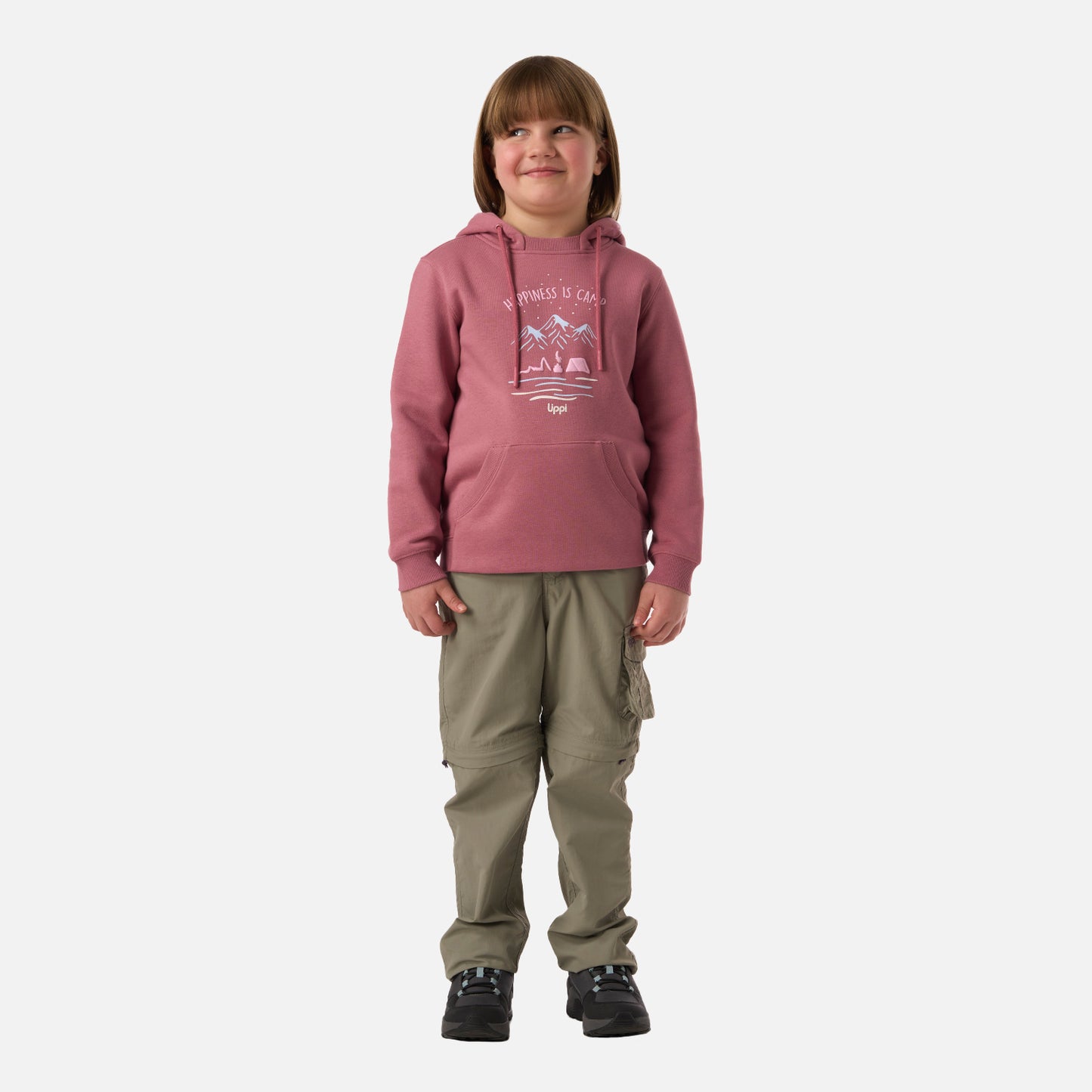 Polerón Niña Insigne Hoody Sweatshirt Rosa Oscuro Lippi