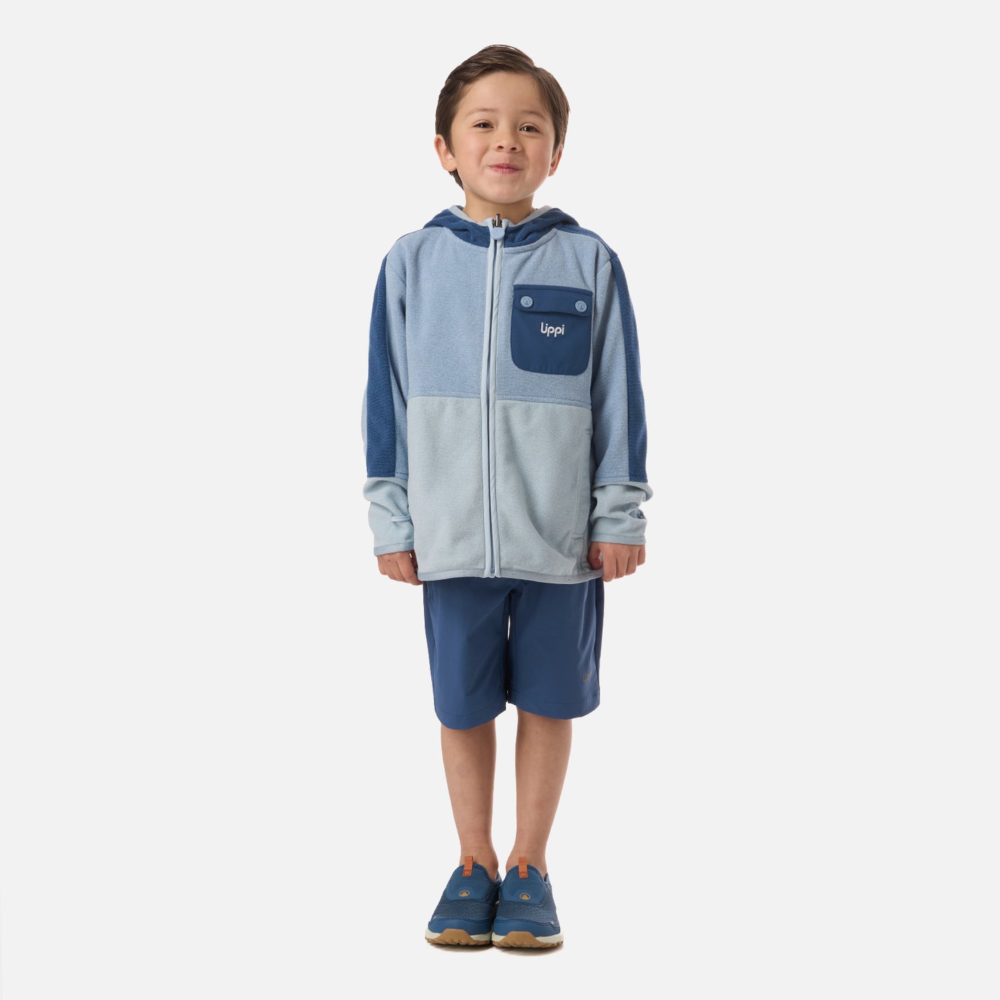 Polar Niño FirePlace Hoody Sweatshirt Azul Piedra Lippi