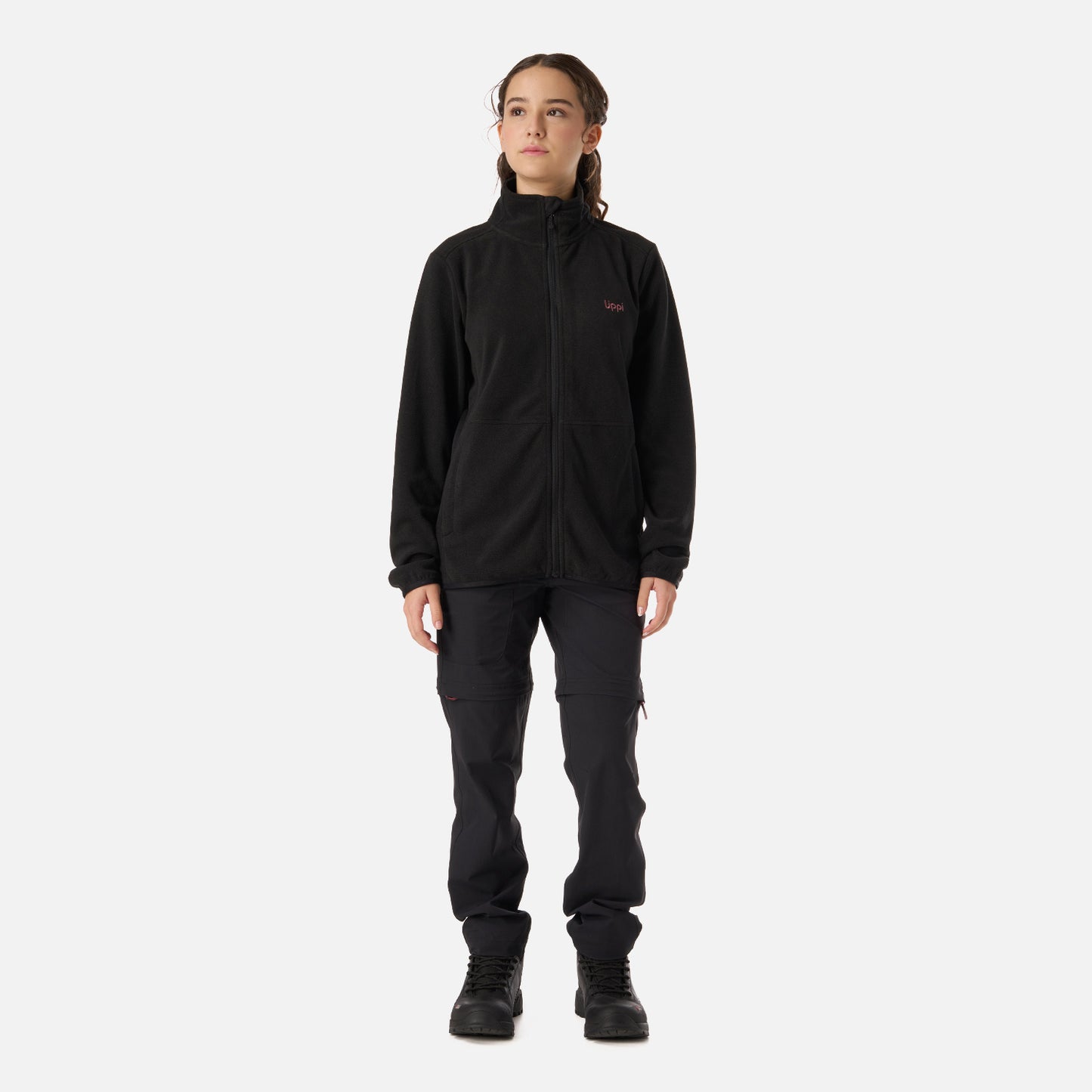 Polar Teen Girl Stripes Nano-F Full Zip Negro Lippi