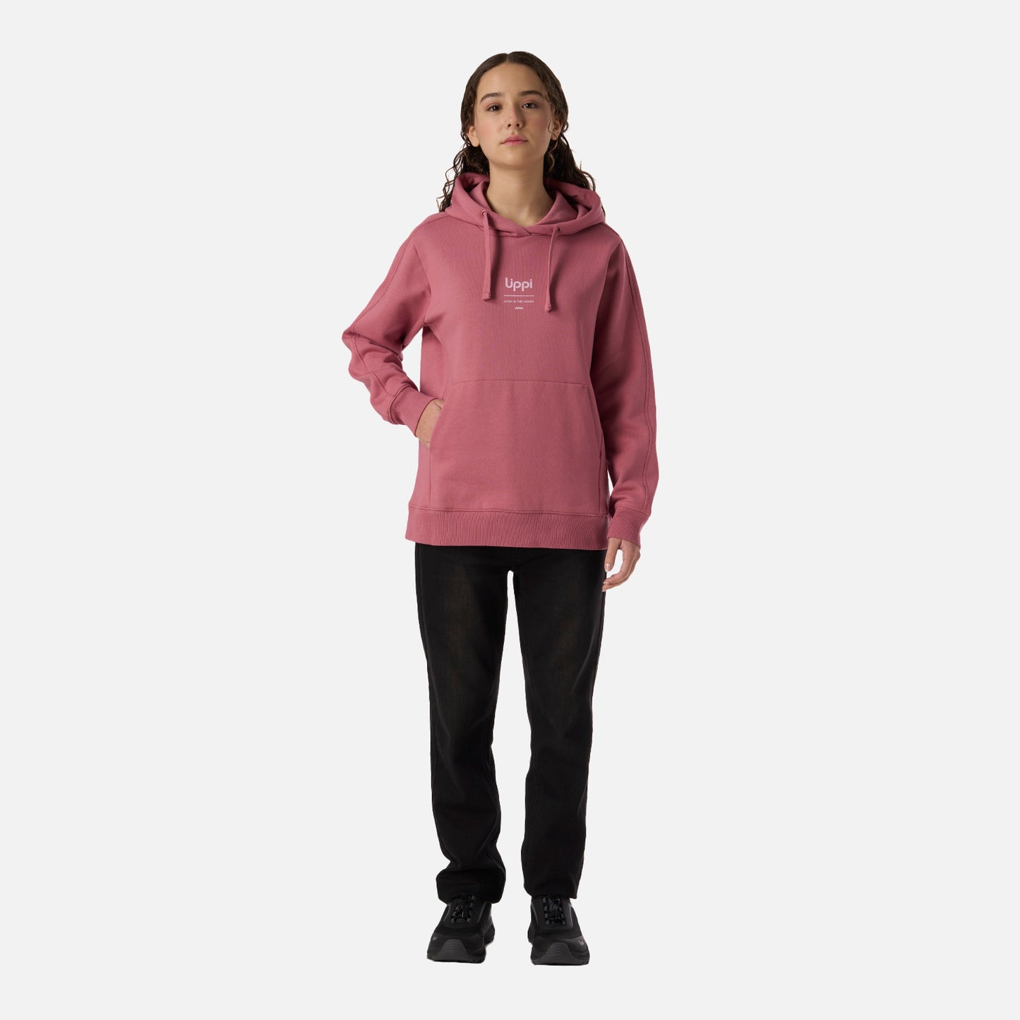 Polerón Teen Girl Ulmo Mid Point Hoody Sweatshirt Rosa Oscuro Lippi