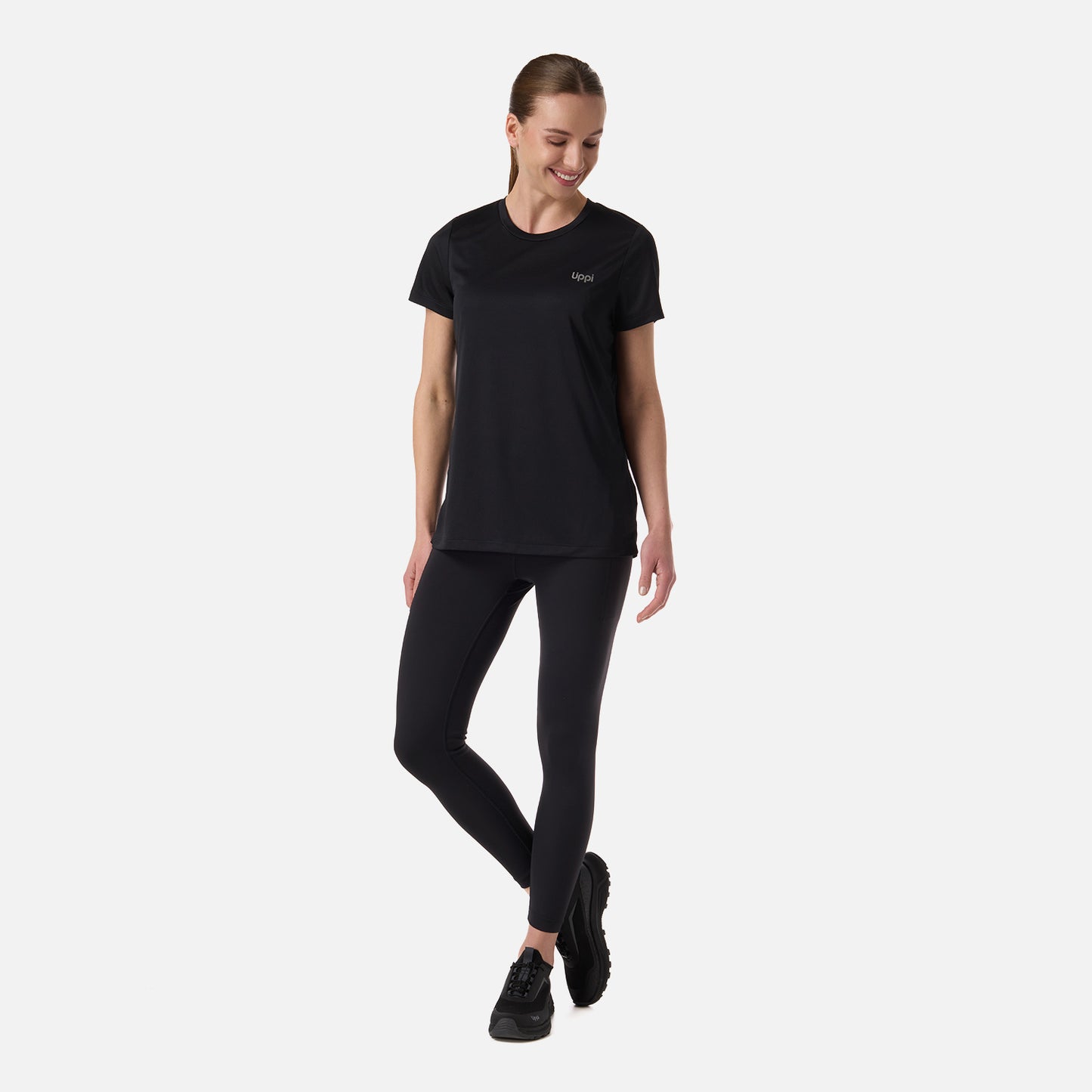 Polera Mujer Core Q-Dry T-Shirt Negro Lippi