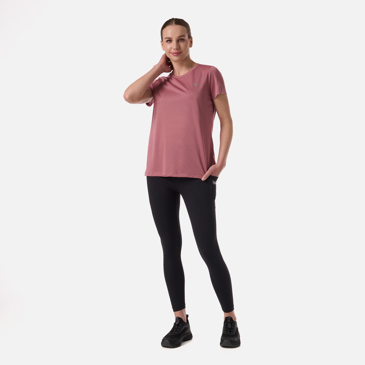 Polera Mujer Core Q-Dry T-Shirt Rosa Oscuro Lippi