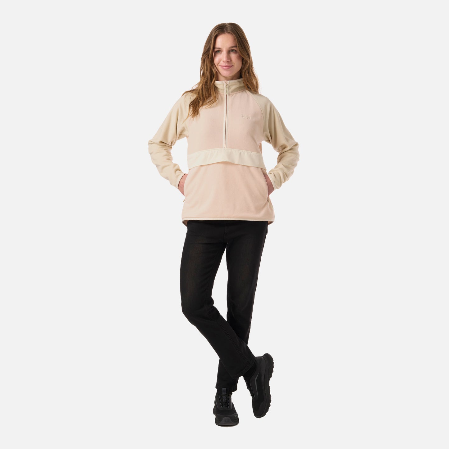 Polar Mujer Fireplace 1/4 Zip Sweatshirt Damasco Lippi