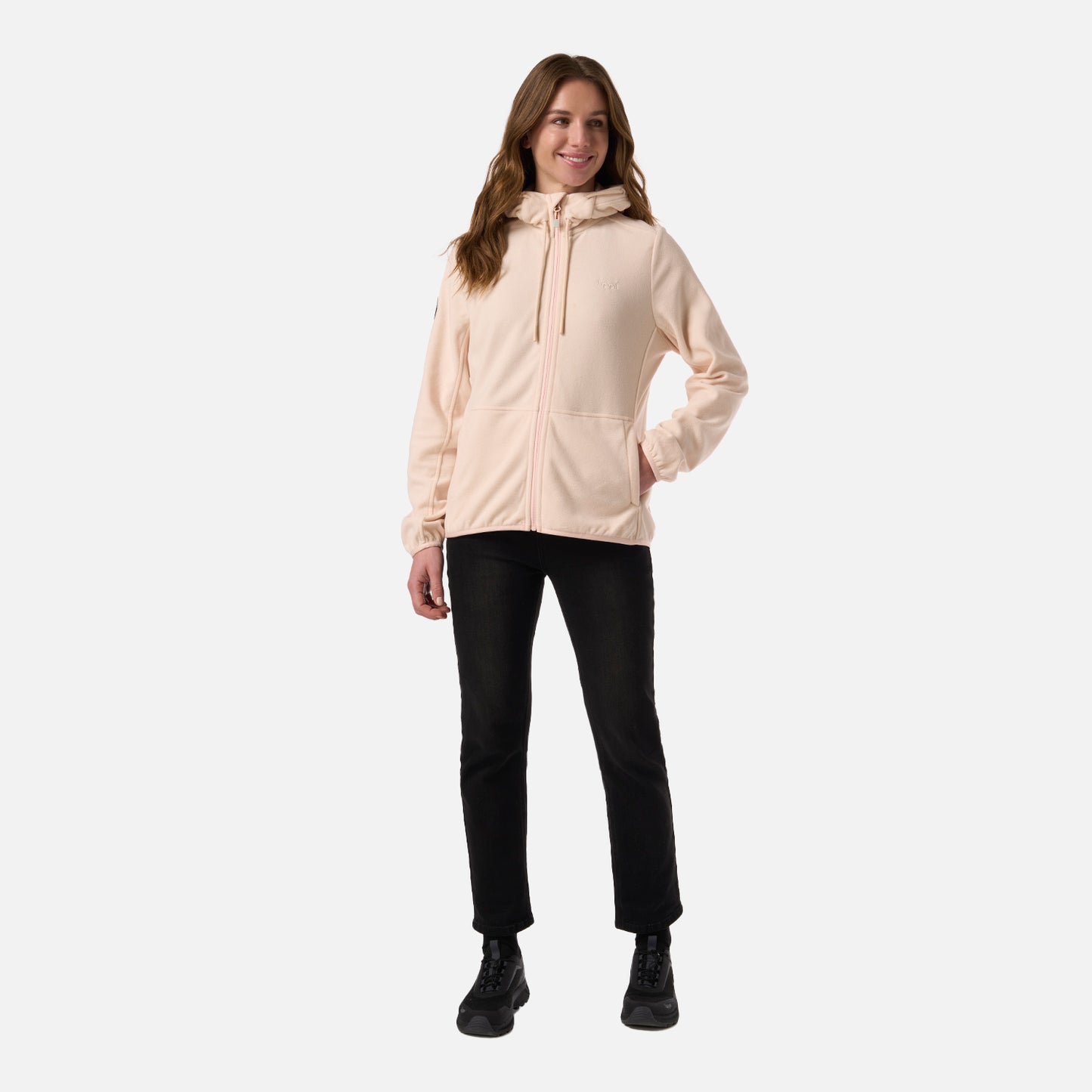 Polar Mujer Stripes Nano-F Full Zip Hoody Damasco Lippi