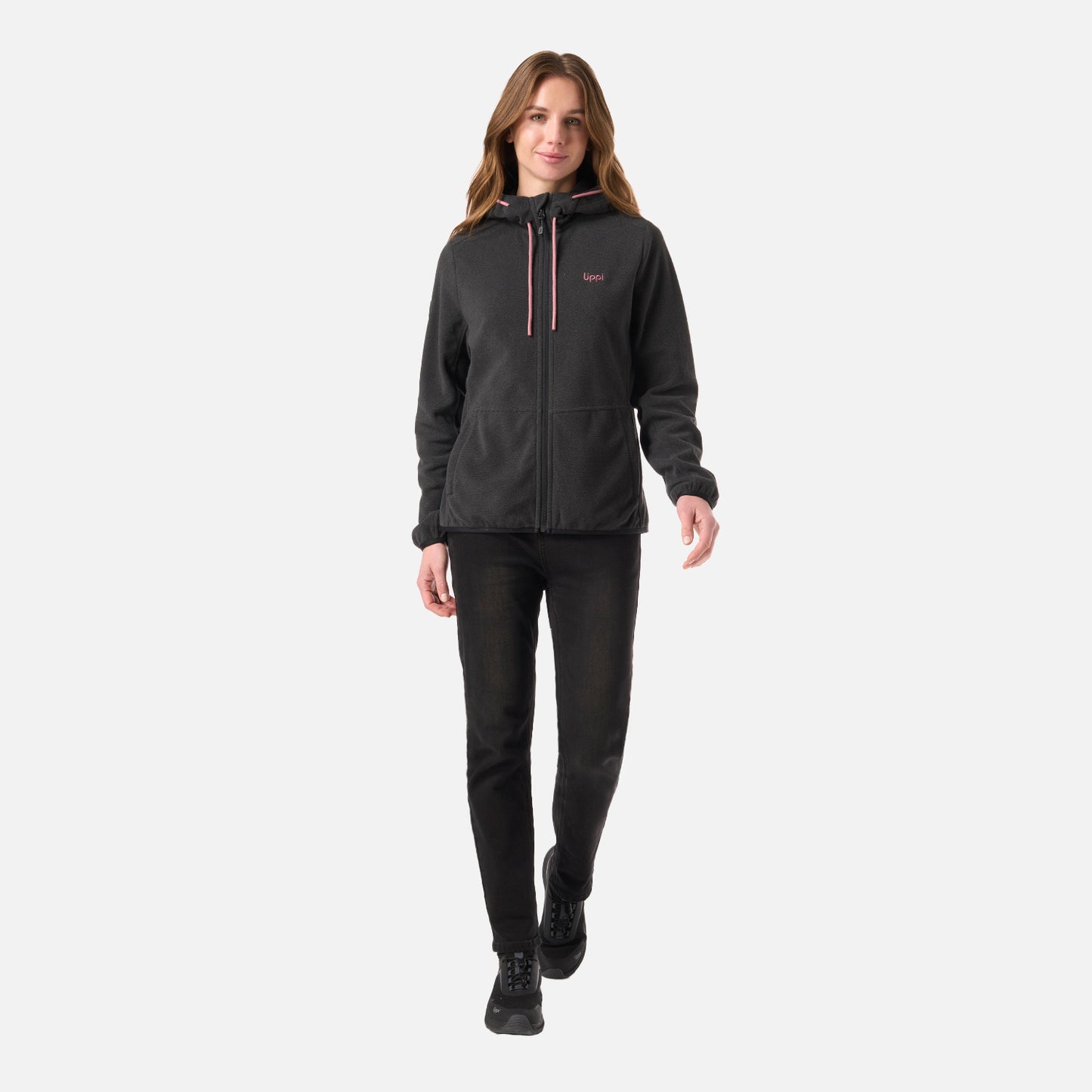 Polar Mujer Stripes Nano-F Full Zip Hoody Negro Lippi