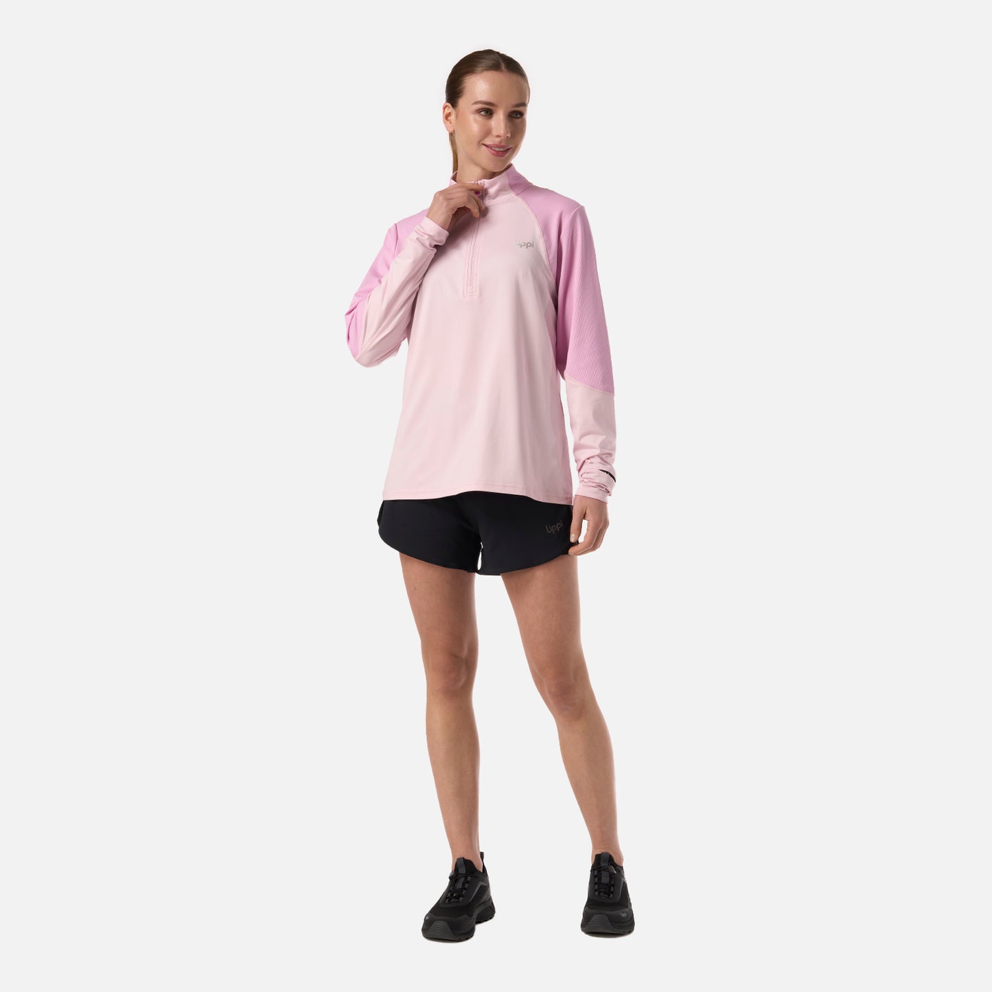 Polerón Mujer Puerto Trucco 1/4 Zip Rosa Lippi