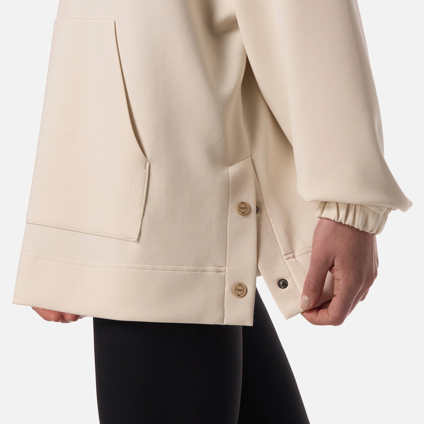 Polerón Mujer CityScape Hoody Sweatshirt Crema Lippi