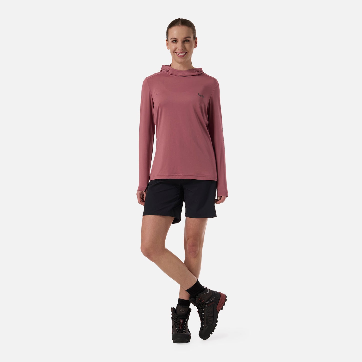 Polera Mujer Sun Protection T-Shirt Rosa Oscuro Lippi