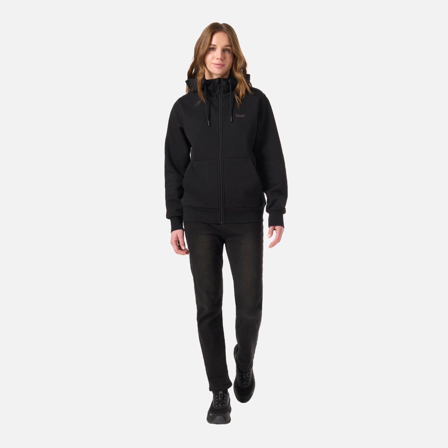 Polerón Mujer Ulmo Full Zip Hoody Sweatshirt Negro Lippi