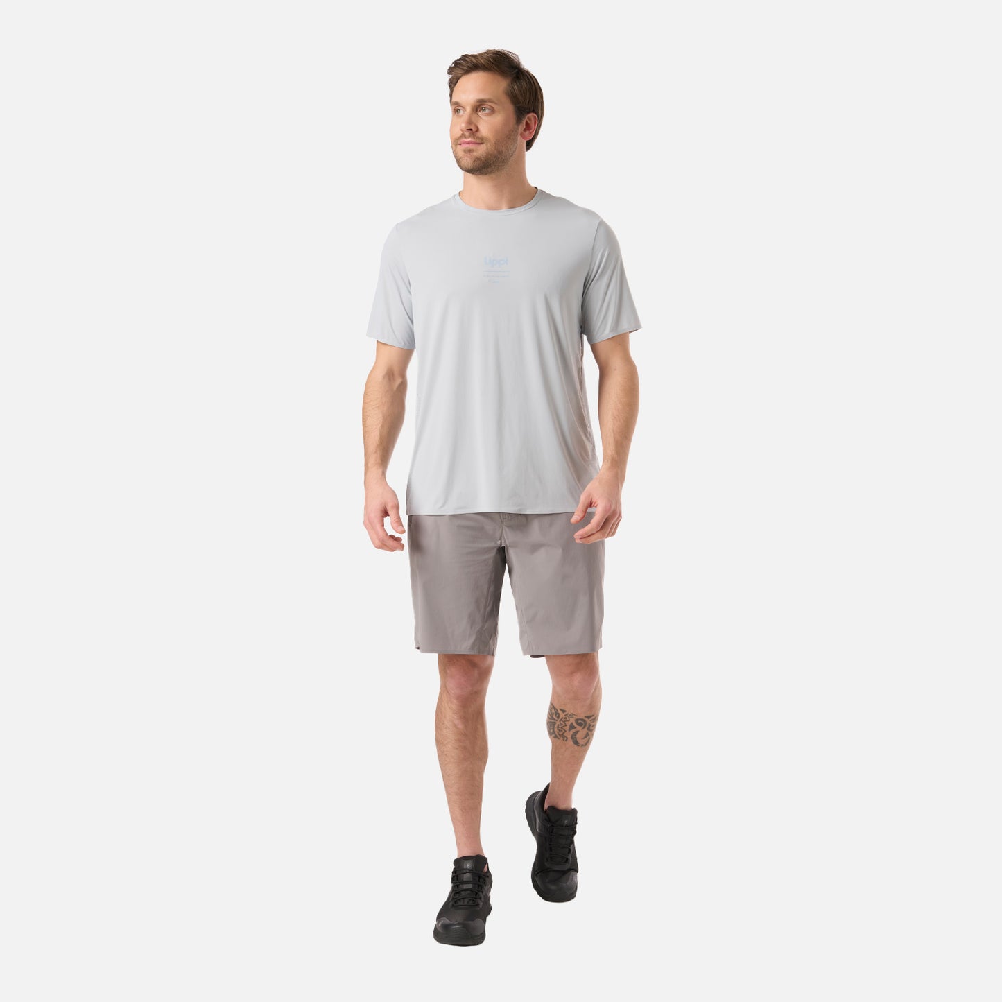 Polera Hombre Air Q-Dry T-Shirt Azul Grisaceo Lippi