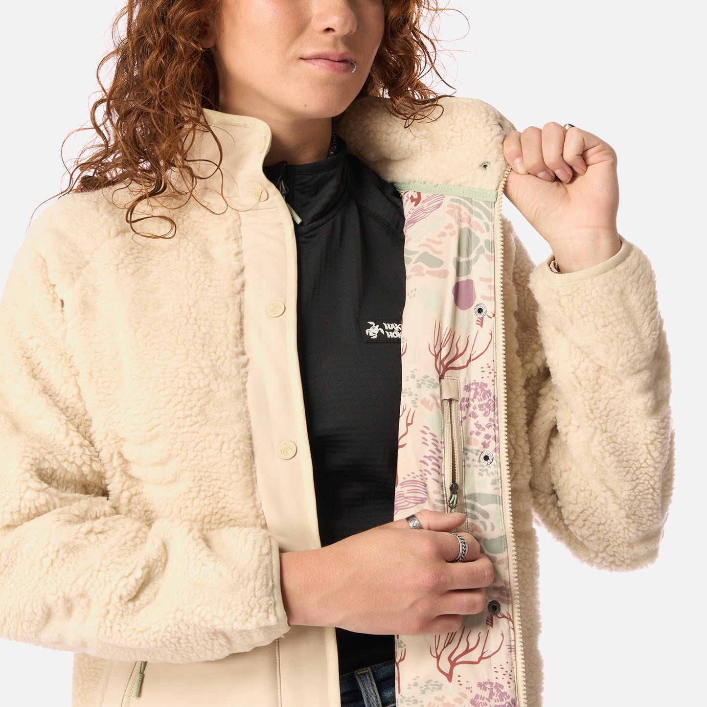 Polar Mujer Zip-porrito Crema Haka Honu