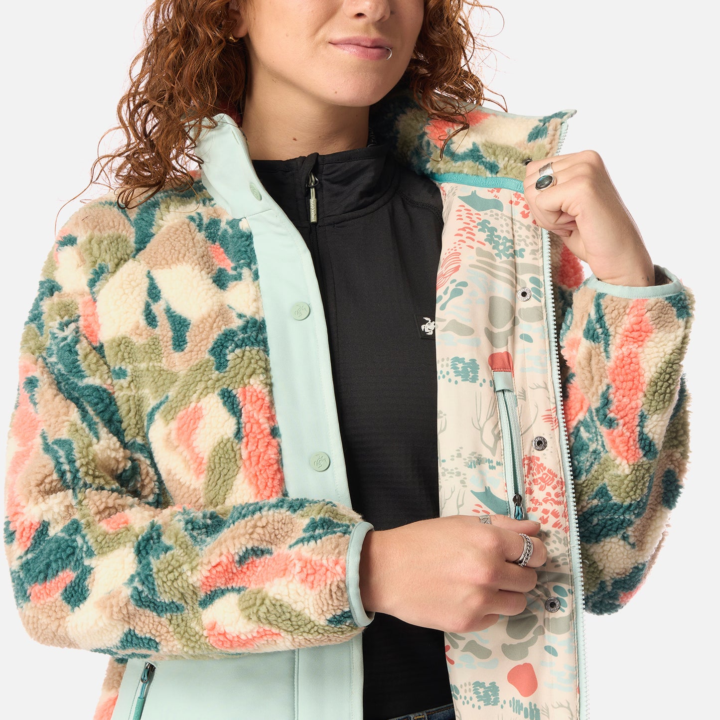 Polar Mujer Zip-porrito Print Celeste Haka Honu