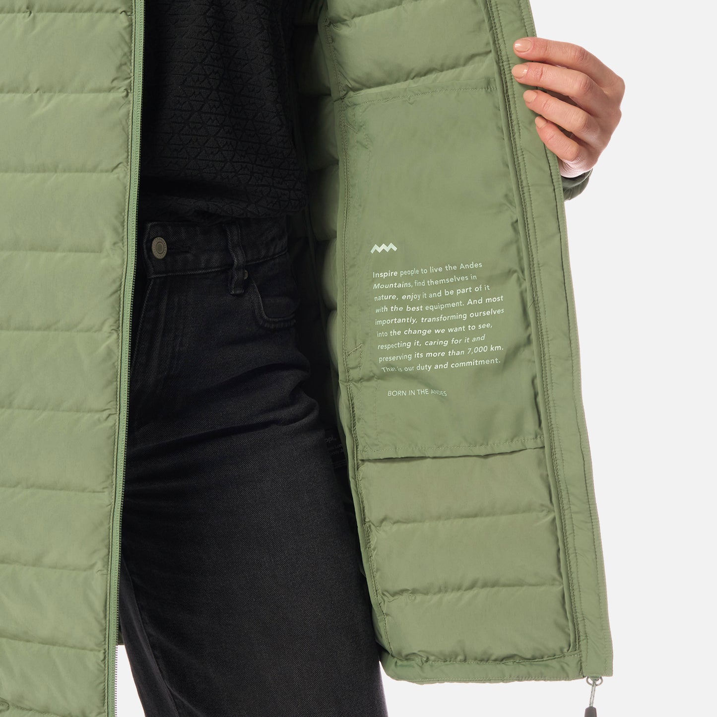 Chaqueta Mujer Snowmass Long Steam-pro Hoody Jacket Jade Oscuro Lippi