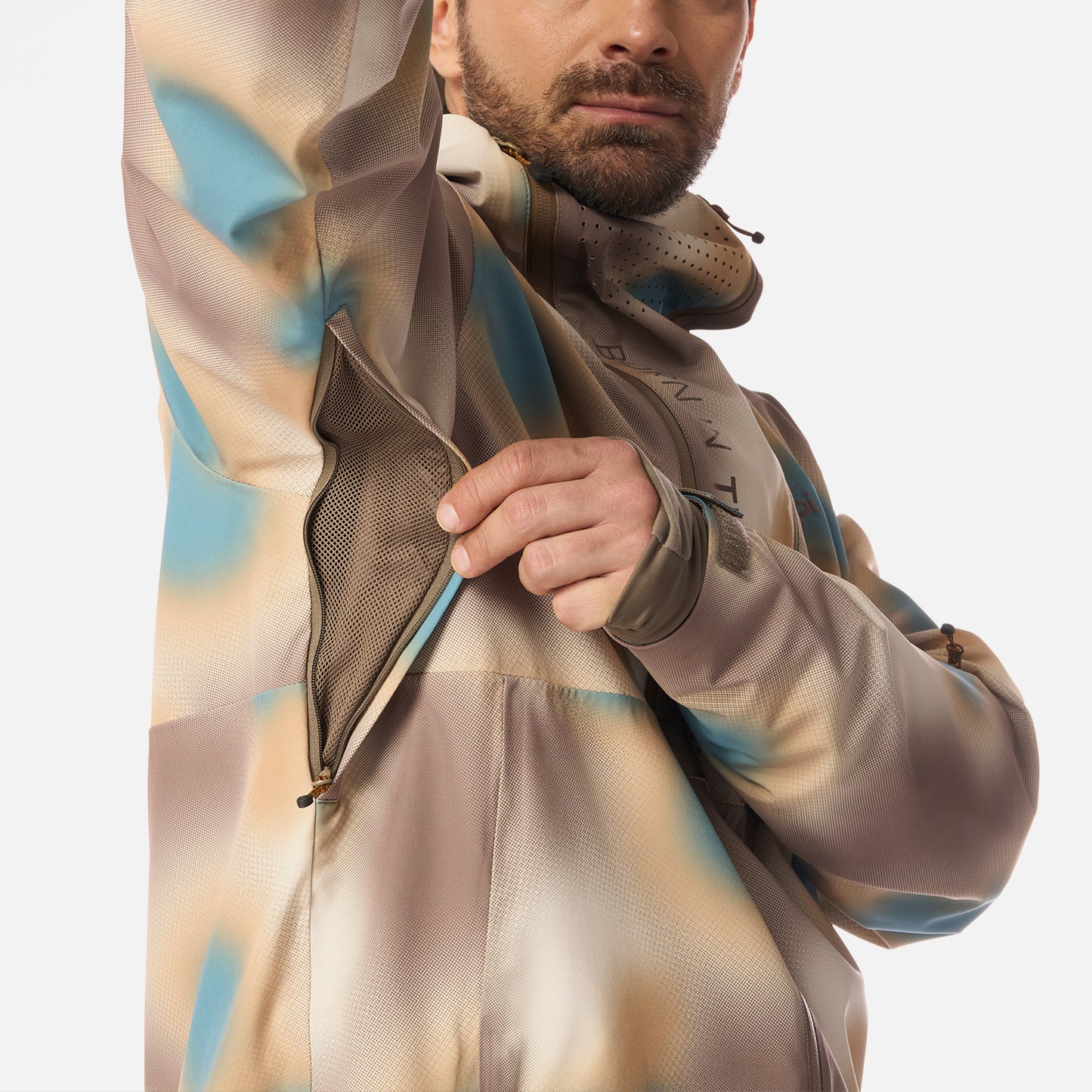 Chaqueta Hombre SkiVenture B-Dry Hoody Jacket Print Cafe Lippi