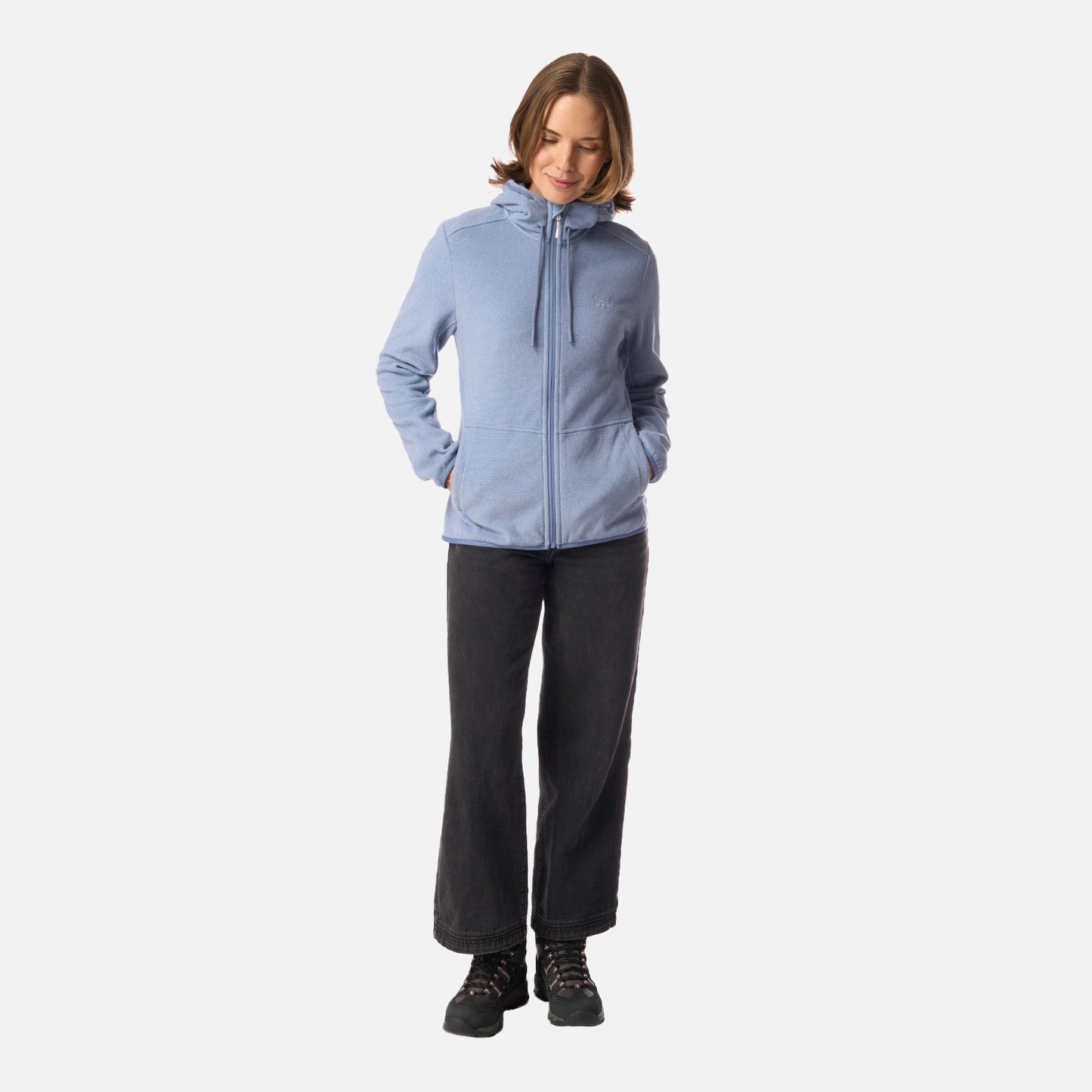 Polar Mujer Stripes Nano-F Full Zip Hoody Azul Piedra Lippi