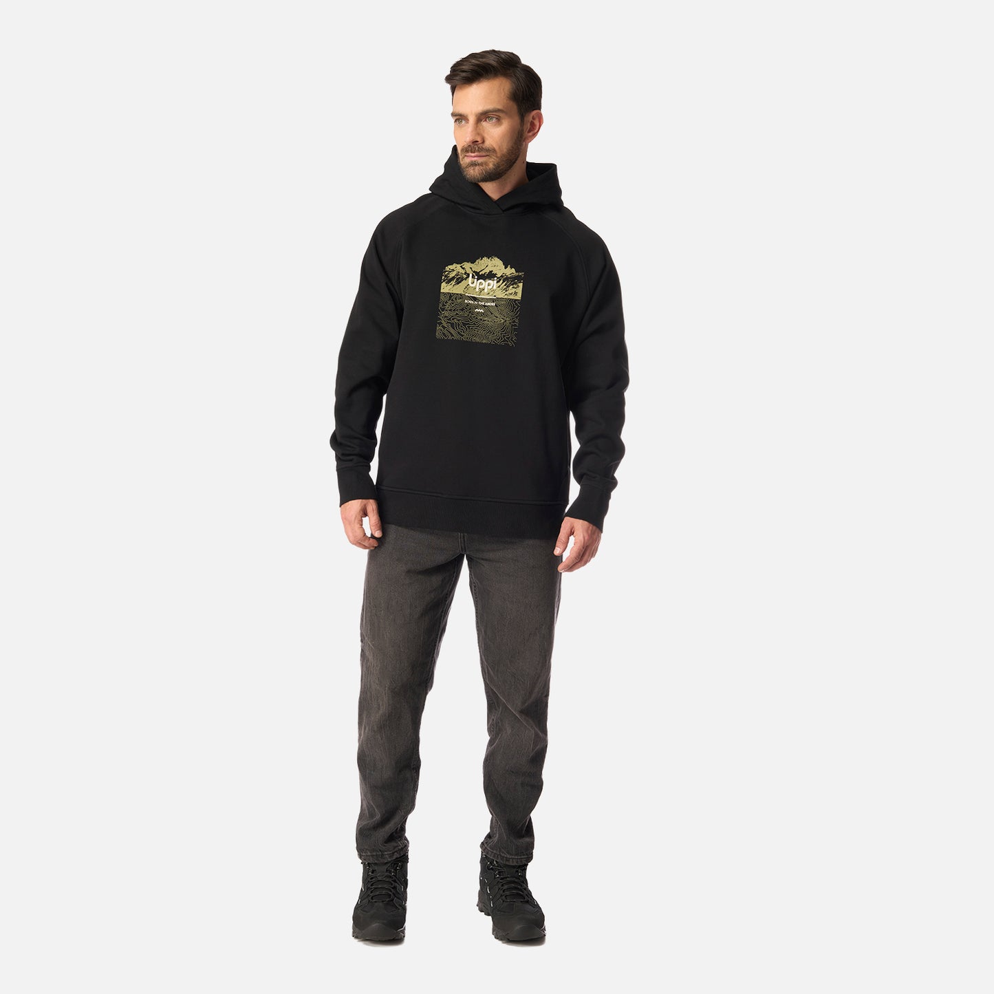 Polerón Hombre Insigne Hoody Sweatshirt Front Print Negro Lippi