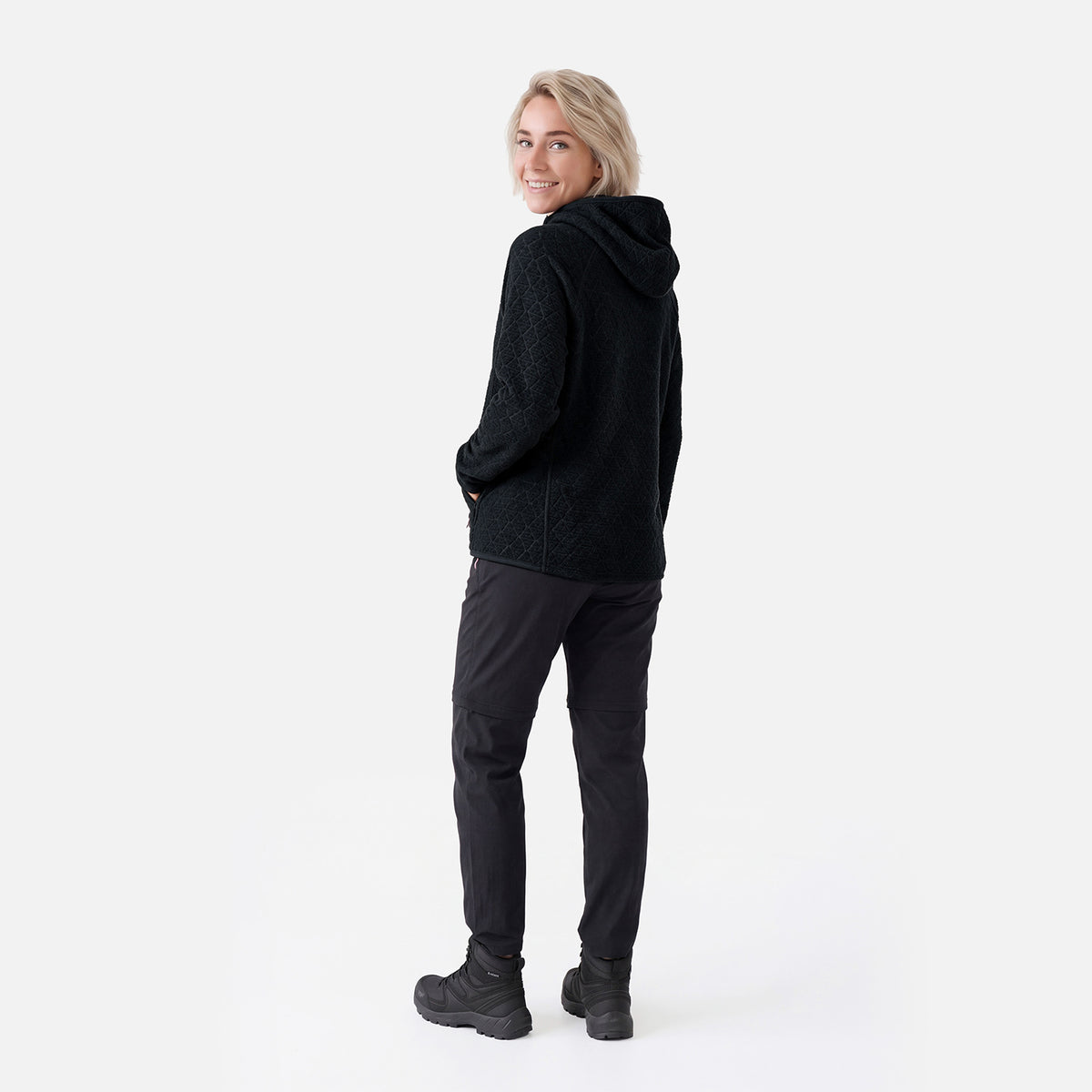 Polerón Mujer Jacaranda Nano-F Full Zip Hoody Negro Lippi