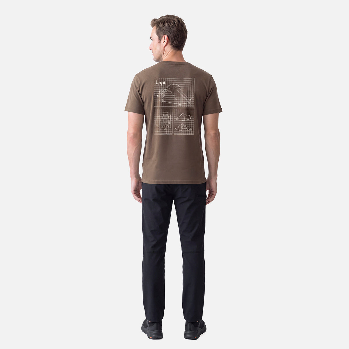 Polera Hombre Ulmo Back Print T-Shirt Cafe Lippi