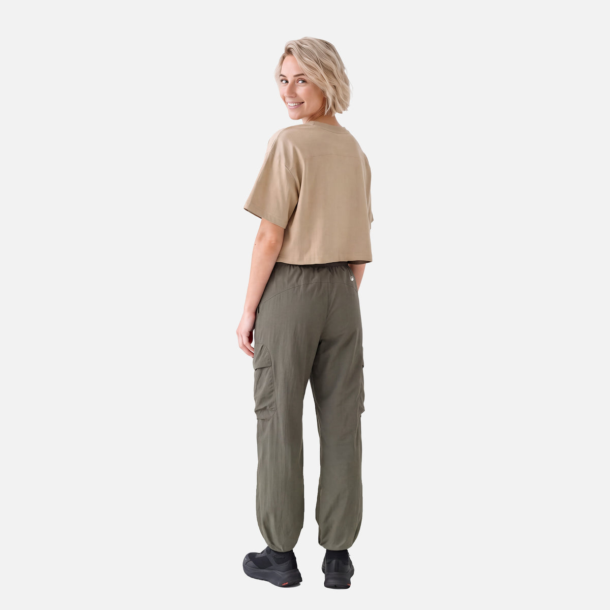 Polera Mujer Endura Crop T-Shirt Taupe Lippi