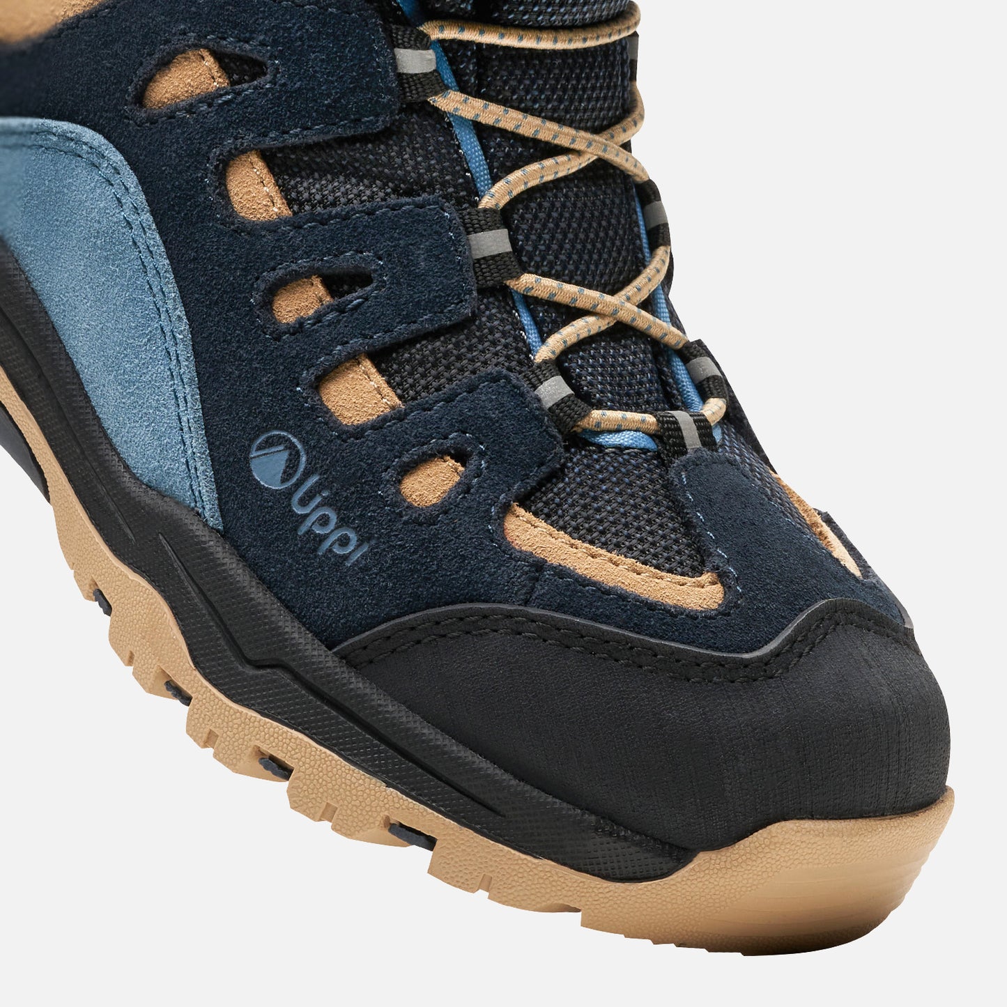 Botín Hombre Puelo Cs Hi Velcro Azul Piedra / Taupe Lippi