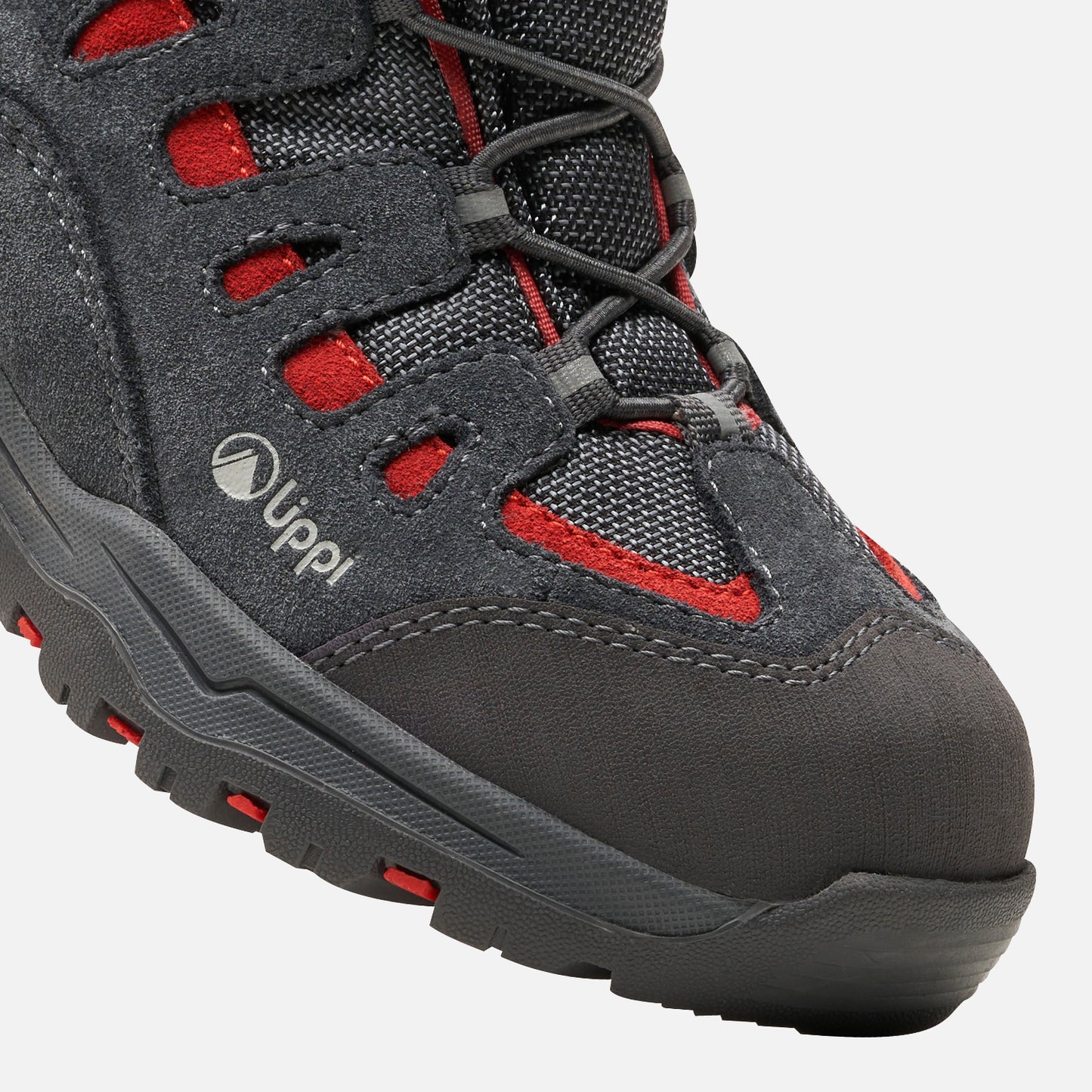 Botín Hombre Puelo Cs Hi Velcro Gris Medio / Rojo Oscuro Lippi