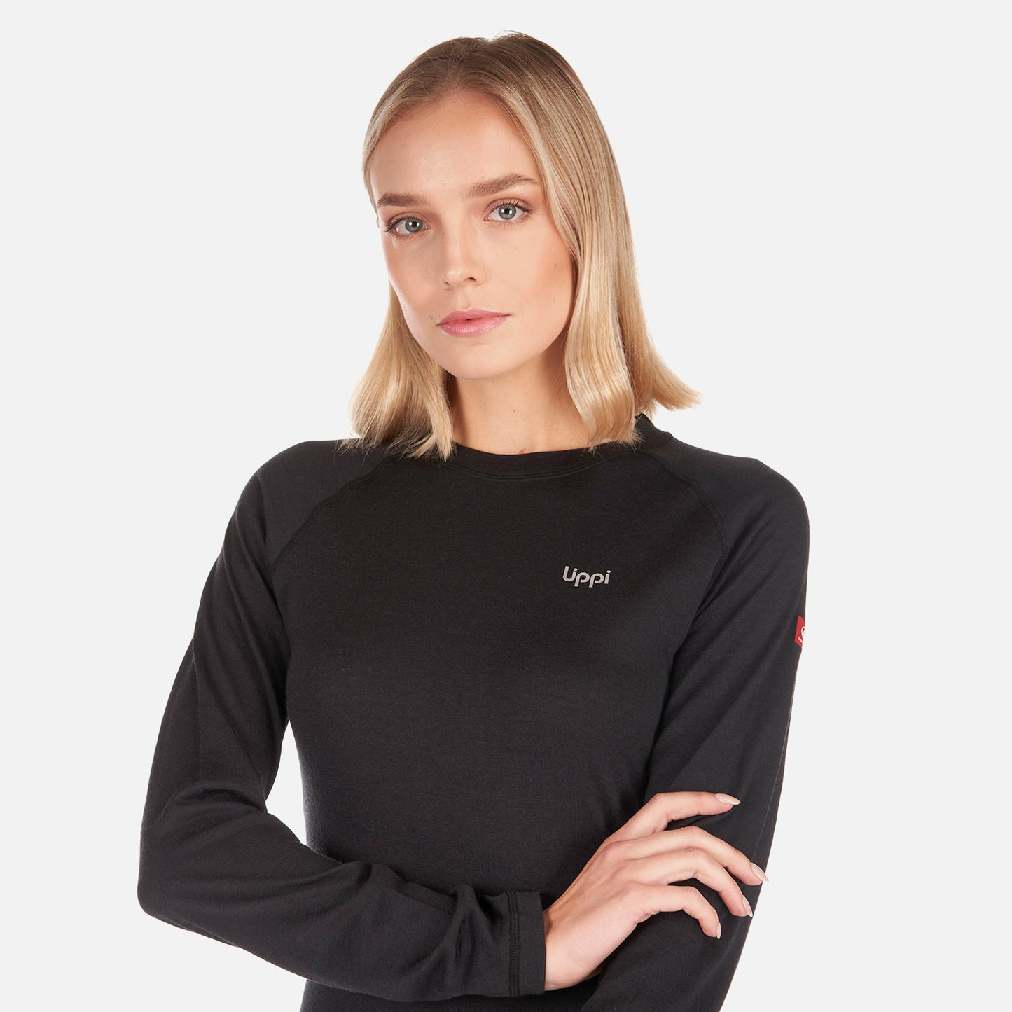 Primera Capa Mujer Skintec Merino Top Negro Lippi