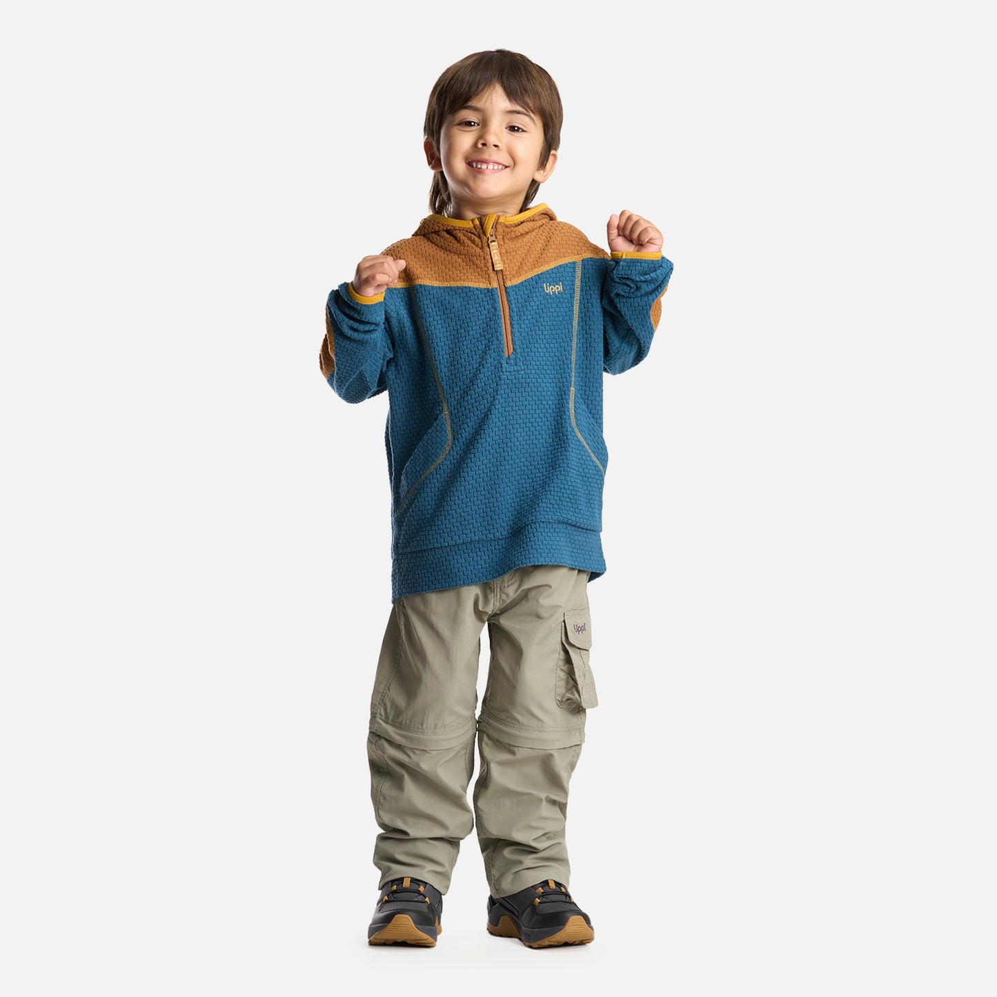 Poleron Niño Saltamontes Nano-F 14 Zip Hoody Petroleo Lippi