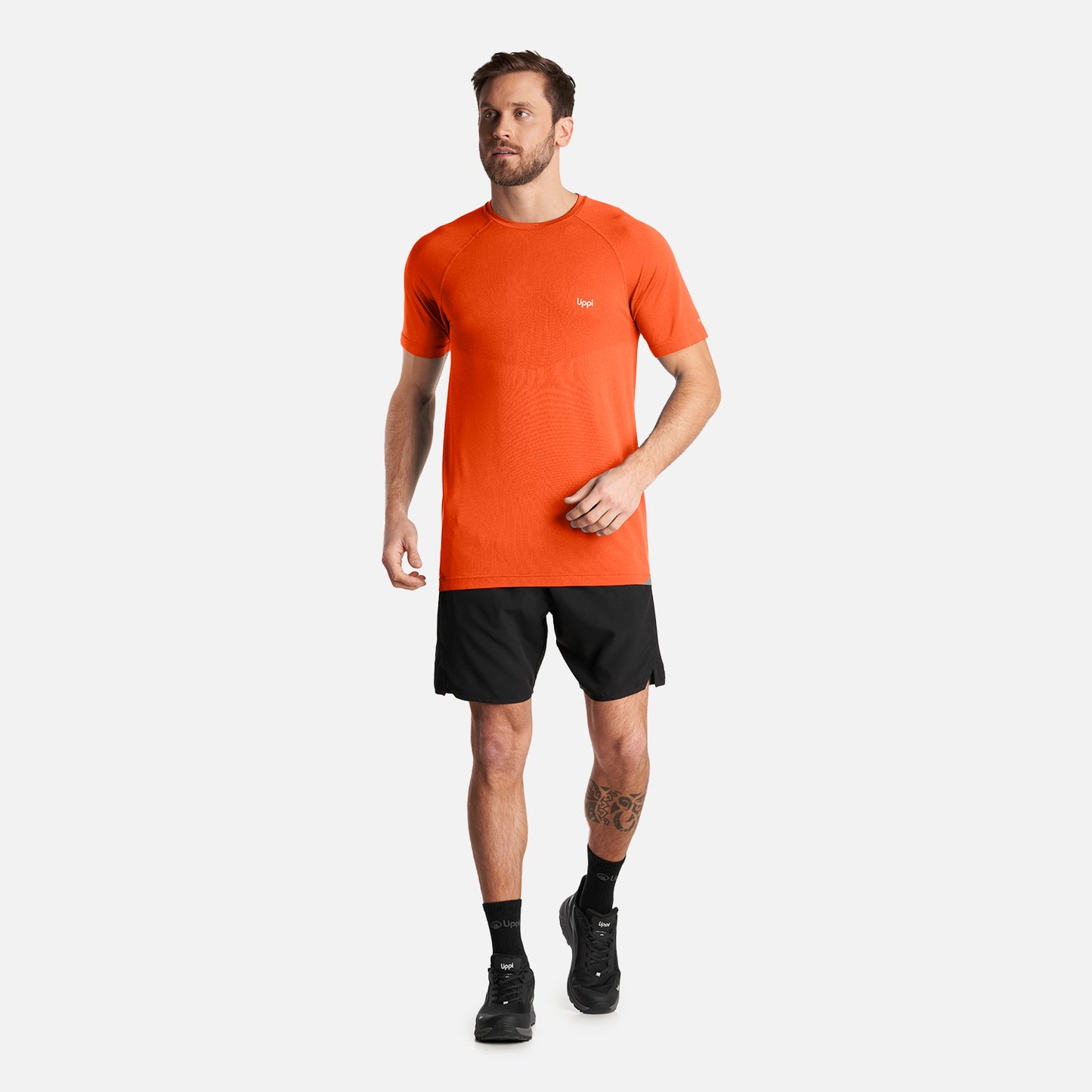 Polera Hombre Essential Sport T-Shirt Rojo Anaranjado Lippi
