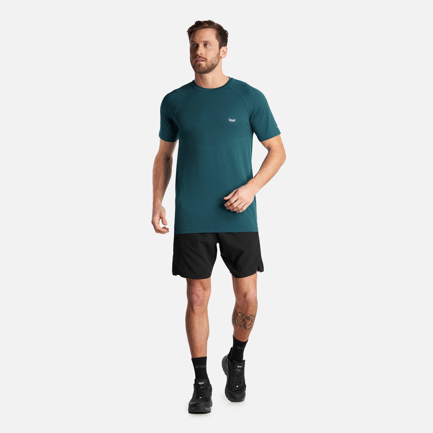 Polera Hombre Essential Sport T-Shirt Verde Bosque Lippi