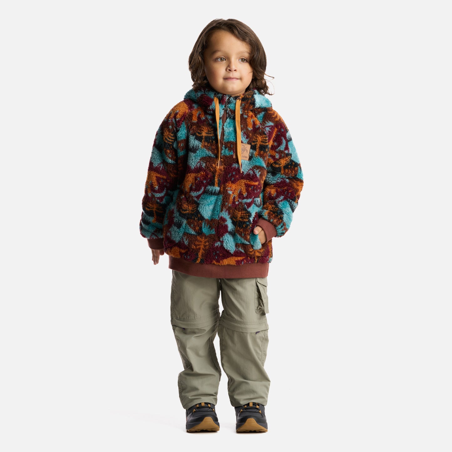 Poleron Niño Mini Cangur-oso Print Cafe Haka Honu