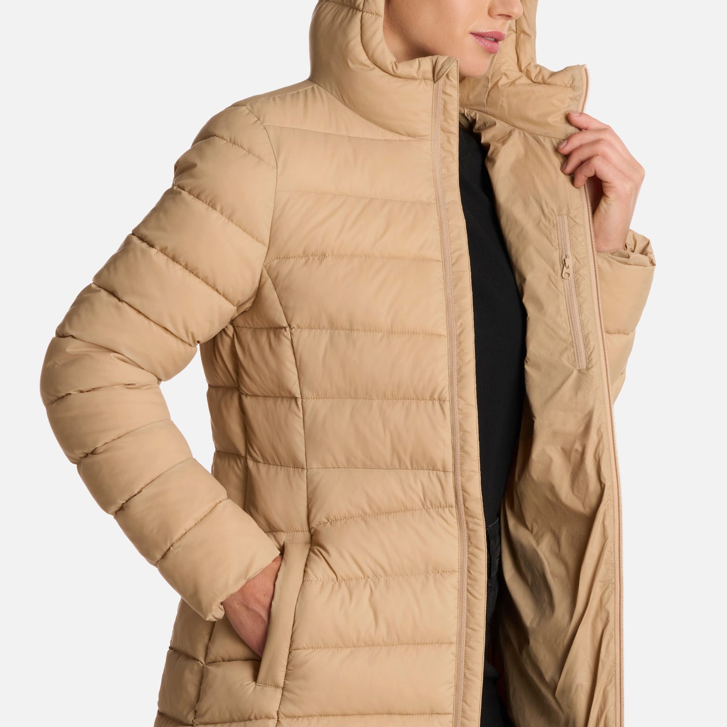Chaqueta Mujer Warm Day Steam-pro Hoody Jacket Caqui Lippi