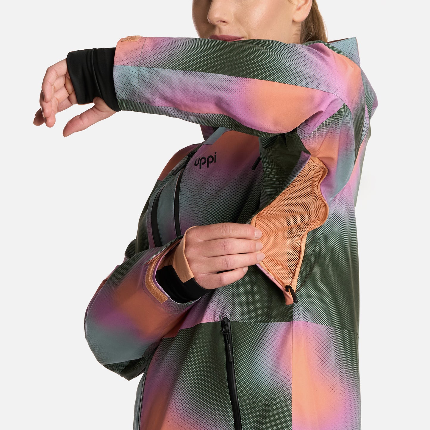 Chaqueta Mujer Sierra Nevada B-Dry Light Hoody Jacket Print Damasco Lippi