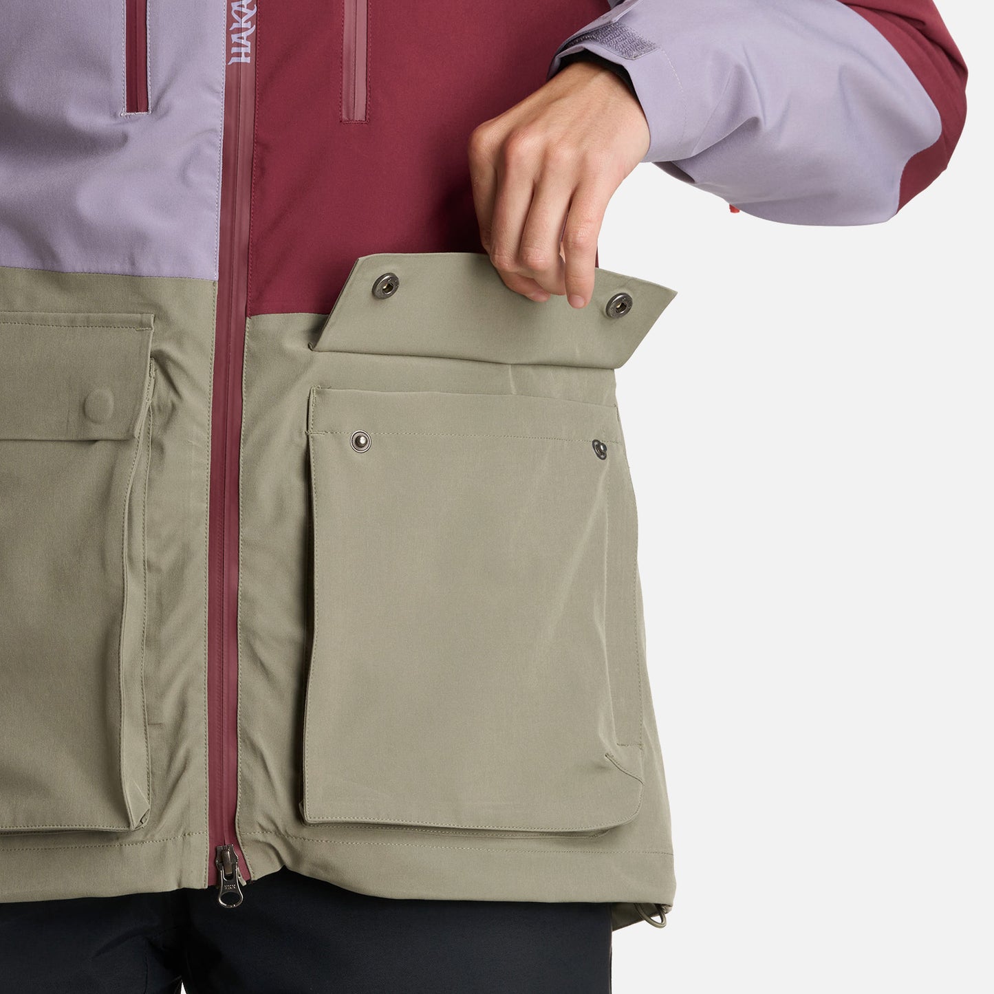 Chaqueta Mujer Viento Blanco Burdeo Haka Honu