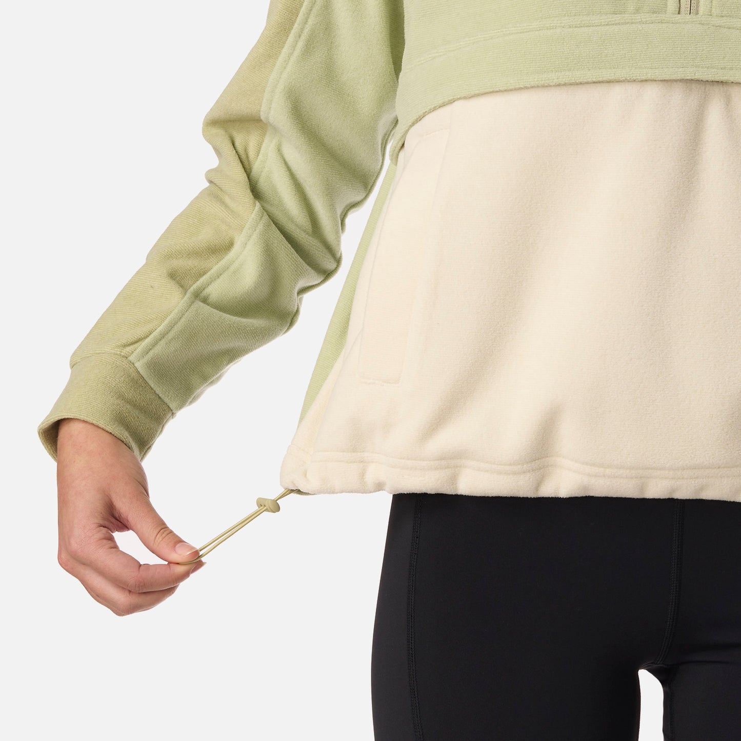 Polar Teen Girl Fireplace 1/4 Zip Sweatshirt Verde manzana Lippi