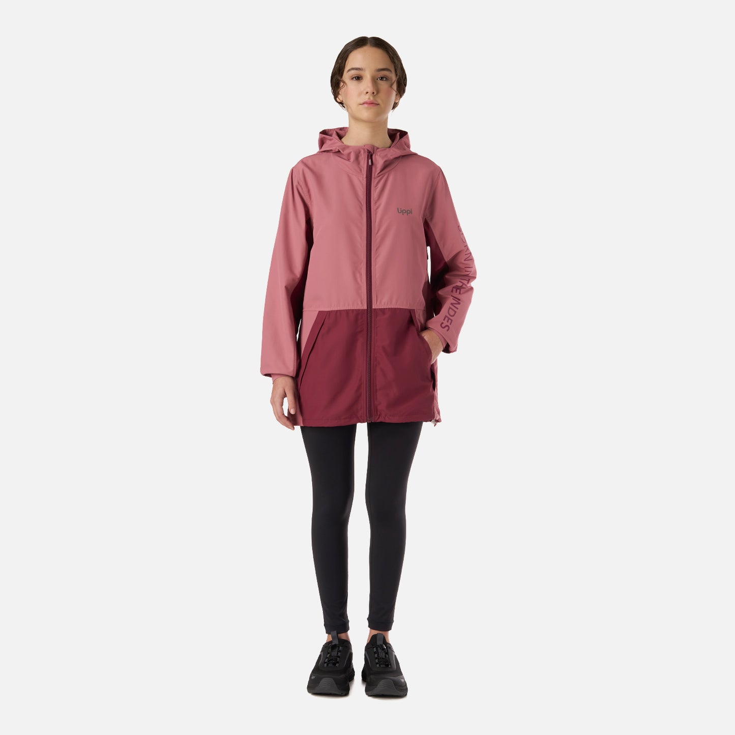 Chaqueta Teen Girl Nightfall Windbreaker Hoody Jacket Rosa Oscuro Lippi