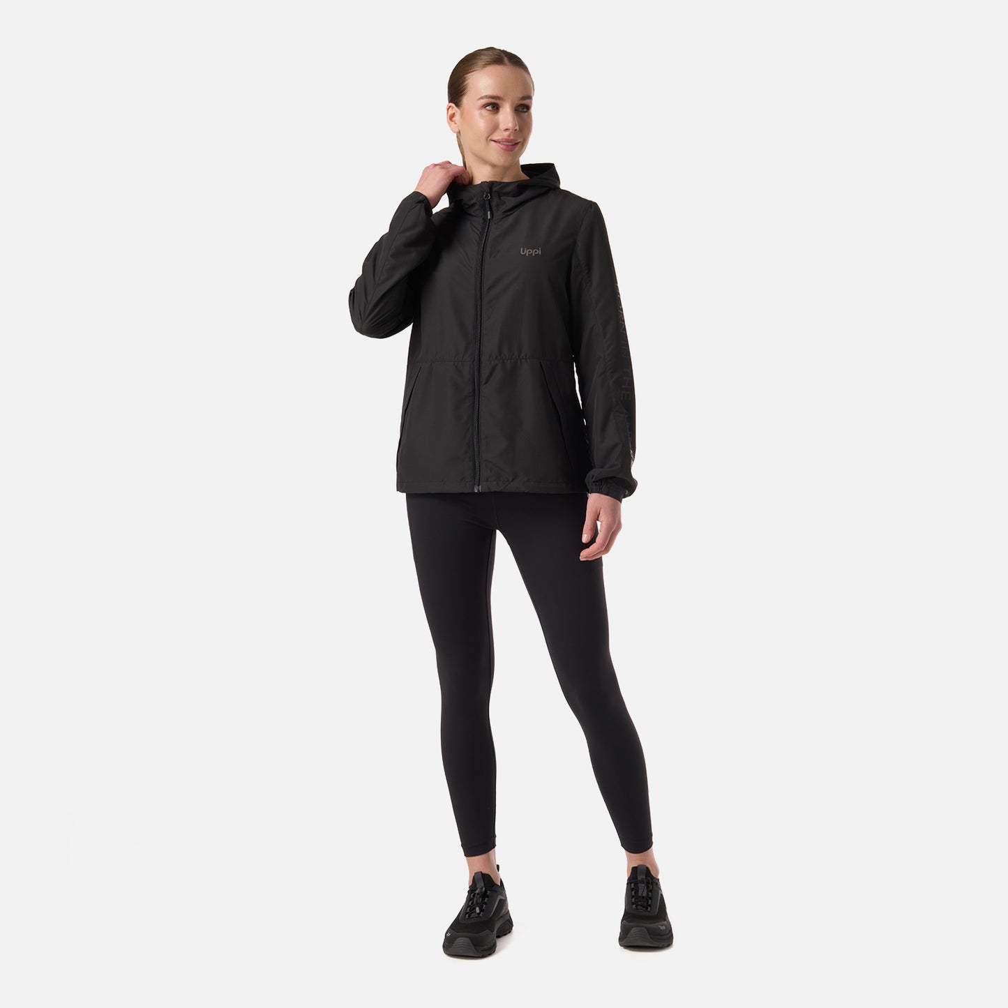 Chaqueta Mujer Nightfall Windbreaker Hoody Jacket Negro Lippi