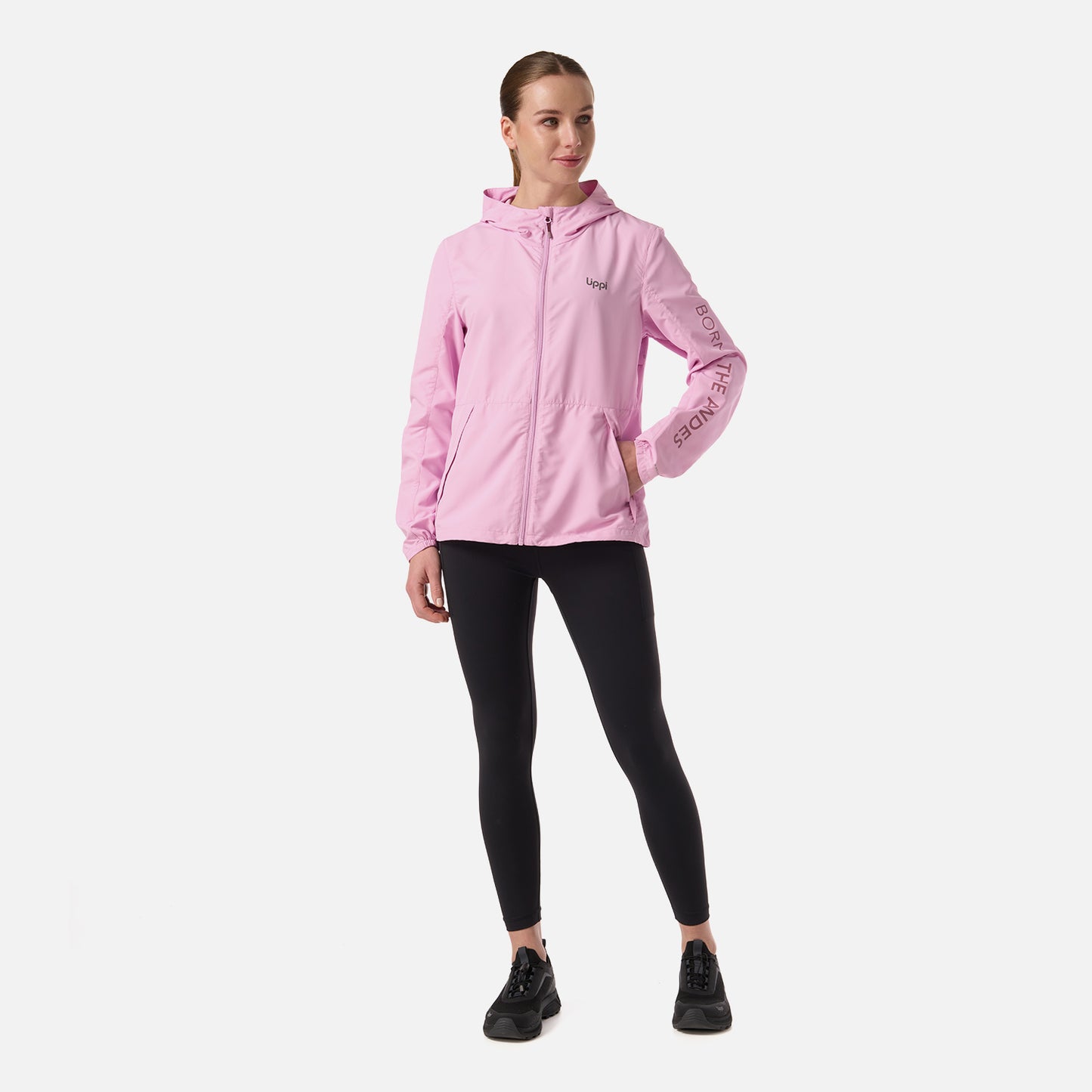 Chaqueta Mujer Nightfall Windbreaker Hoody Jacket Rosa Lippi