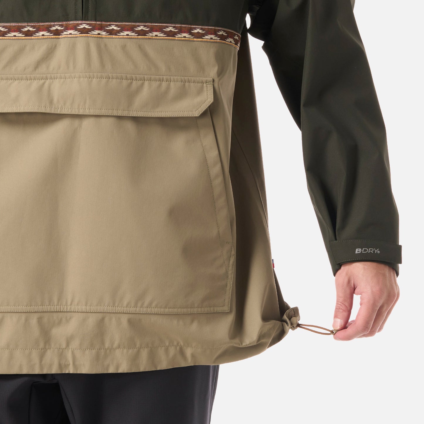 Chaqueta Hombre Viento Norte 14 Zip Verde Militar Haka Honu