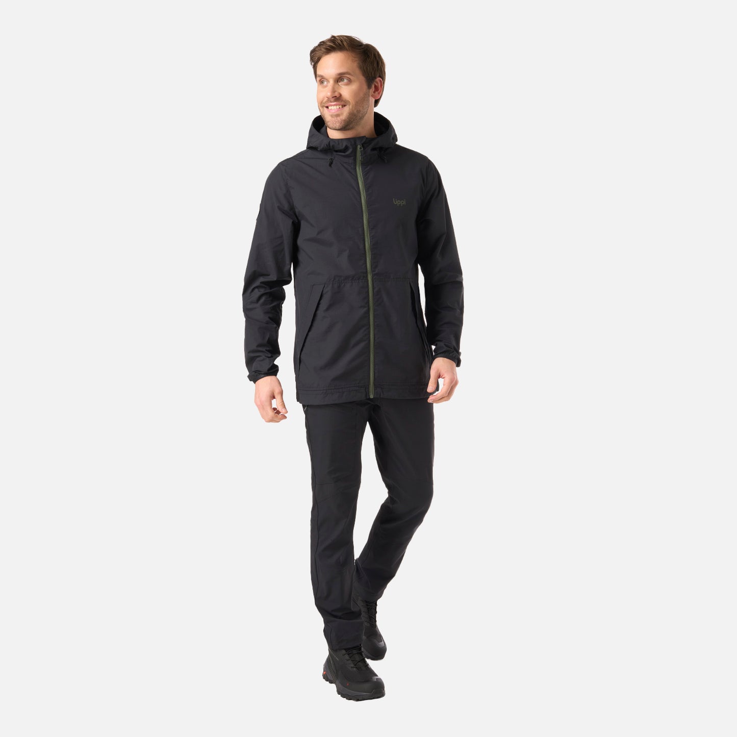 Chaqueta Hombre WindLand WindBreaker Hoody Jacket Negro Lippi