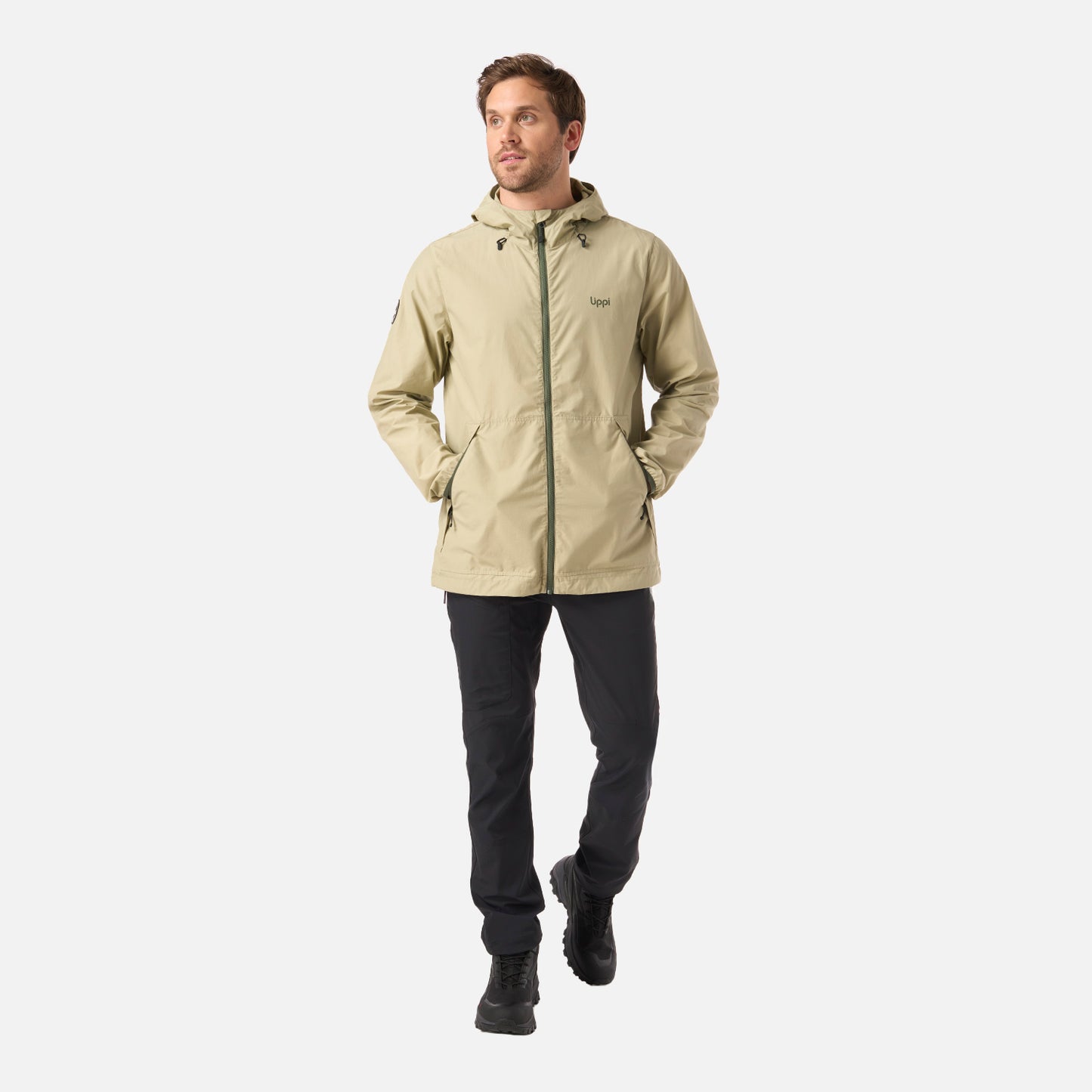 Chaqueta Hombre WindLand WindBreaker Hoody Jacket Verde Oliva Lippi