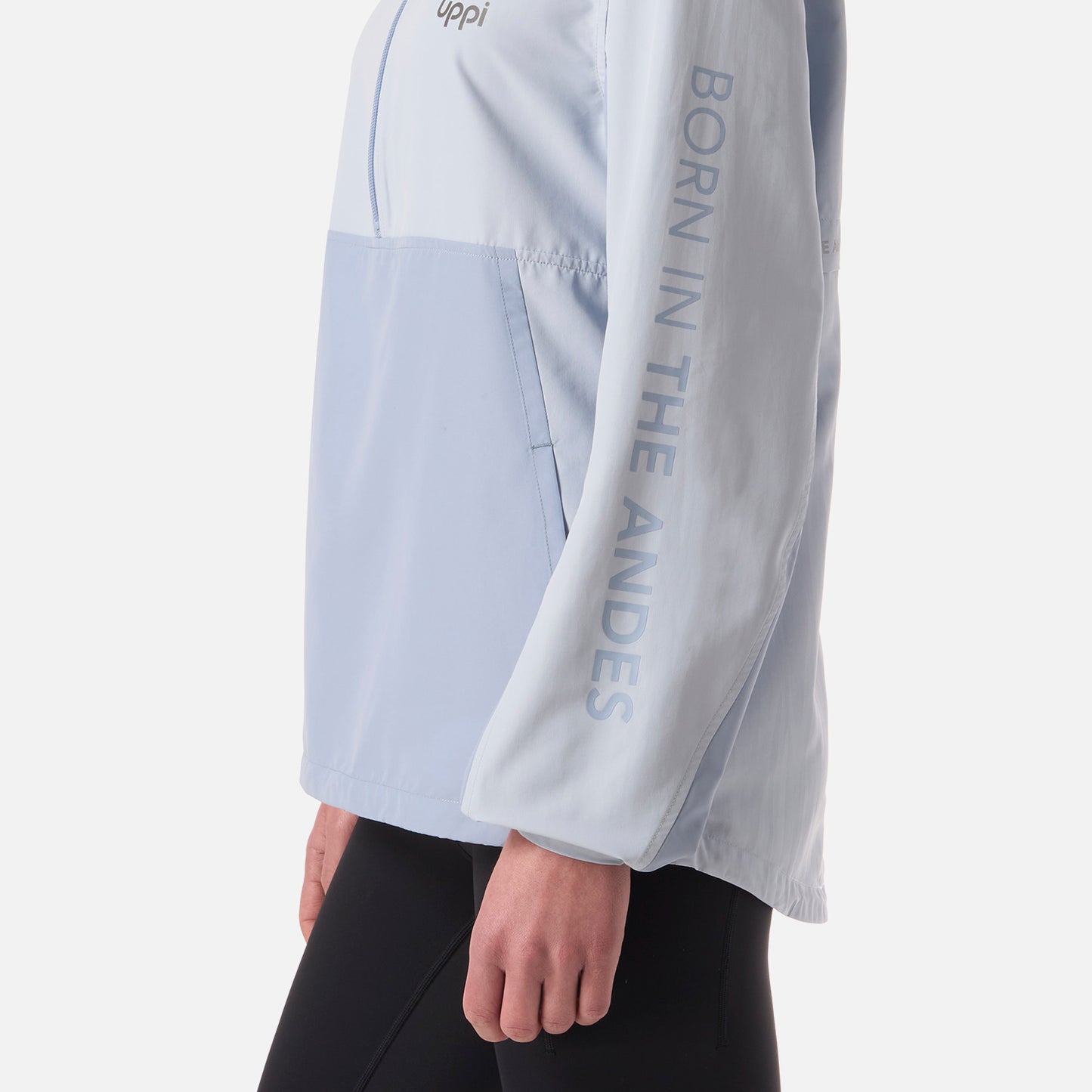 Chaqueta Mujer Nightfall Windbreaker 1/4 Zip Hoody Jacket Celeste Lippi