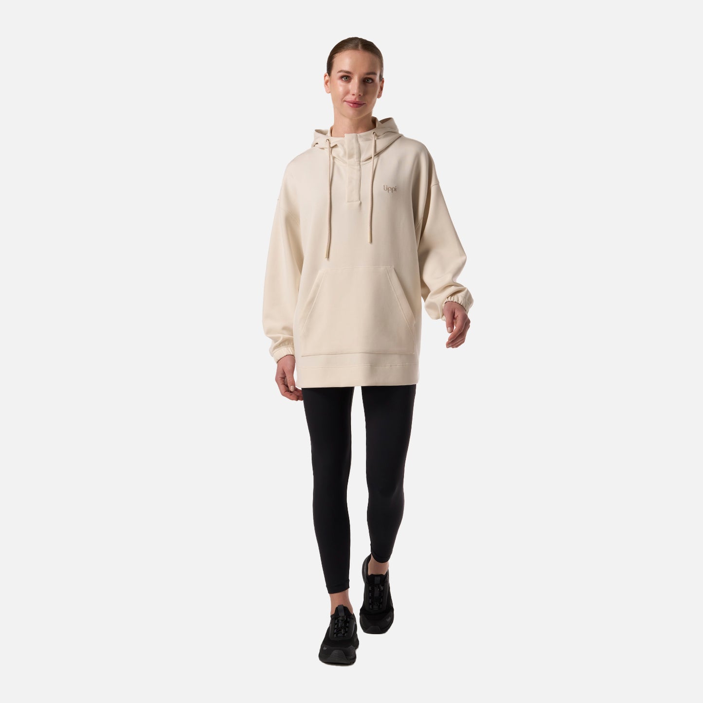 Polerón Mujer CityScape Hoody Sweatshirt Crema Lippi