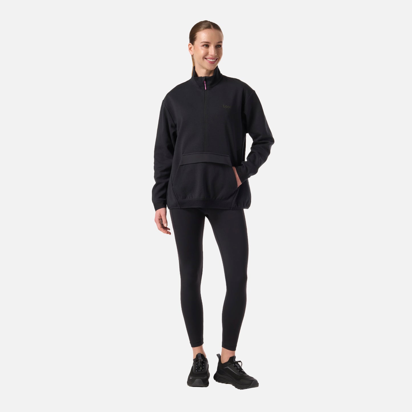 Polerón Mujer DownStreet 1/4 Zip Sweatshirt Negro Lippi