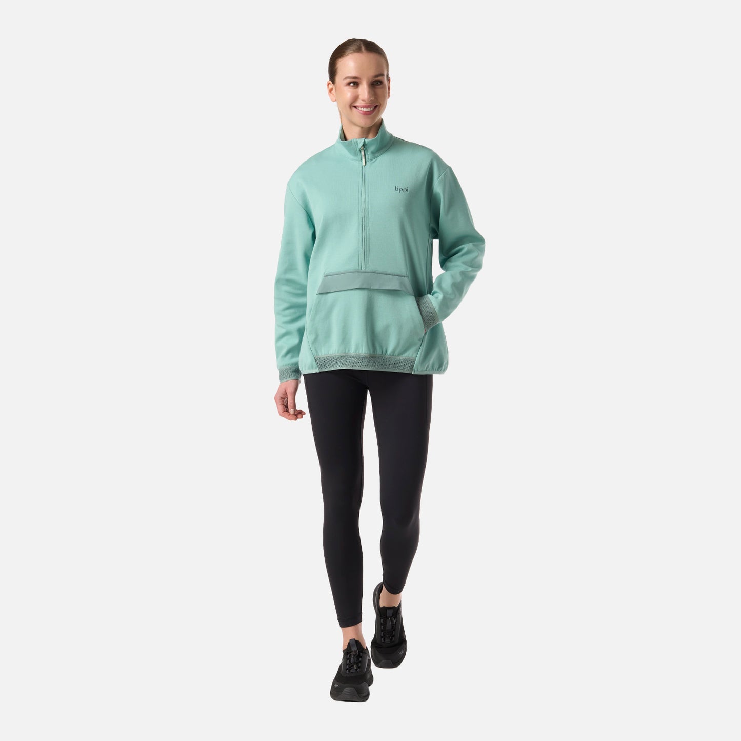 Polerón Mujer DownStreet 1/4 Zip Sweatshirt Turquesa Lippi