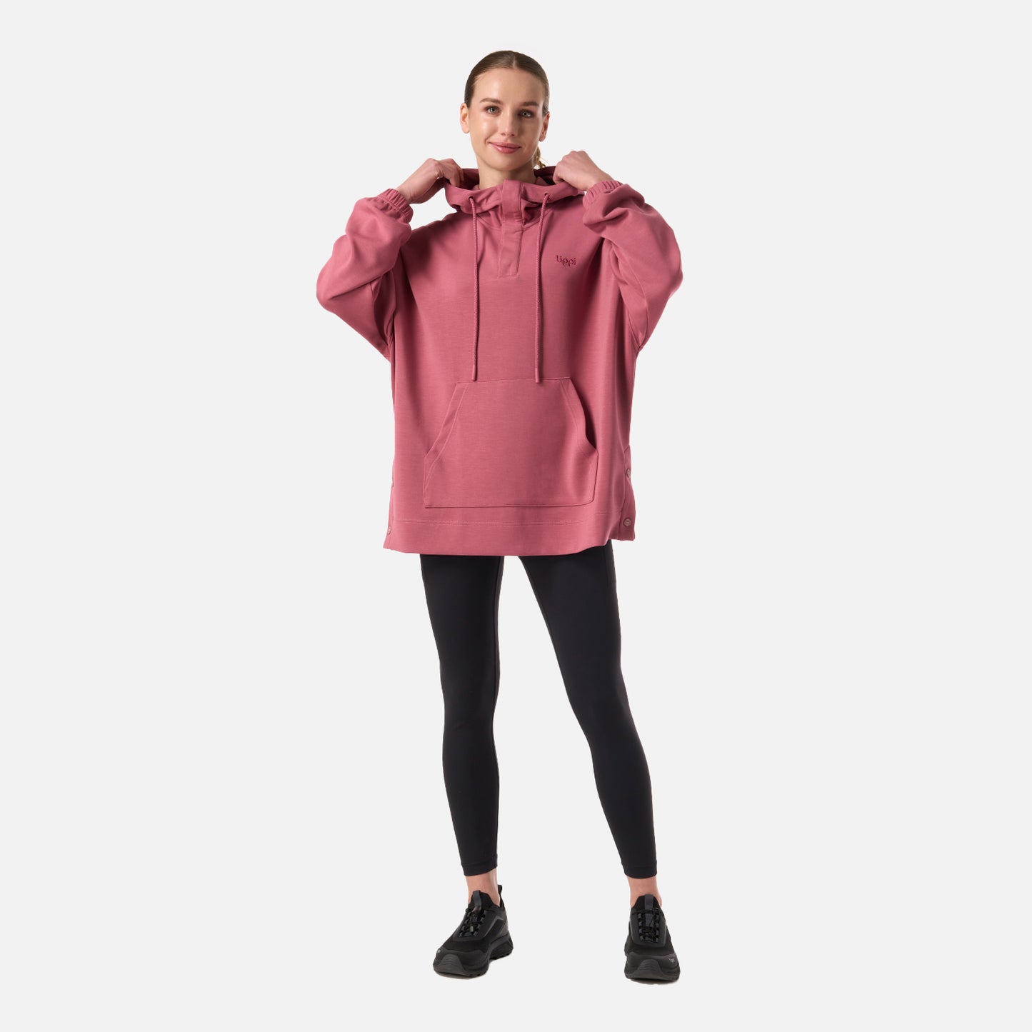 Polerón Mujer CityScape Hoody Sweatshirt Rosa Oscuro Lippi