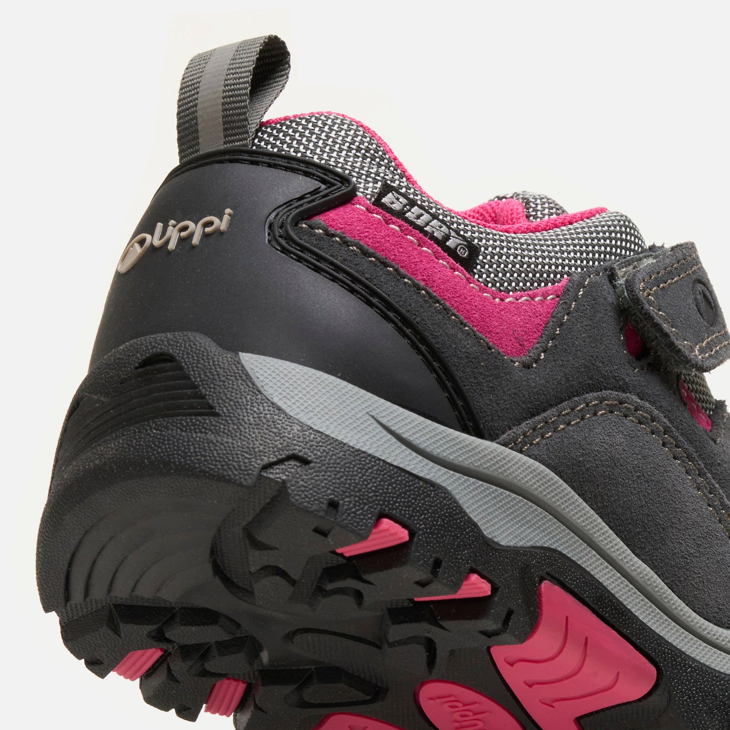 Zapato Niña Puelo Cs Low Velcro Gris / Fucsia Lippi