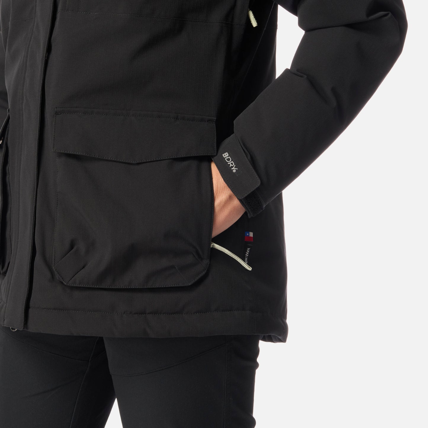 Chaqueta Mujer Diluvio Negro Haka Honu