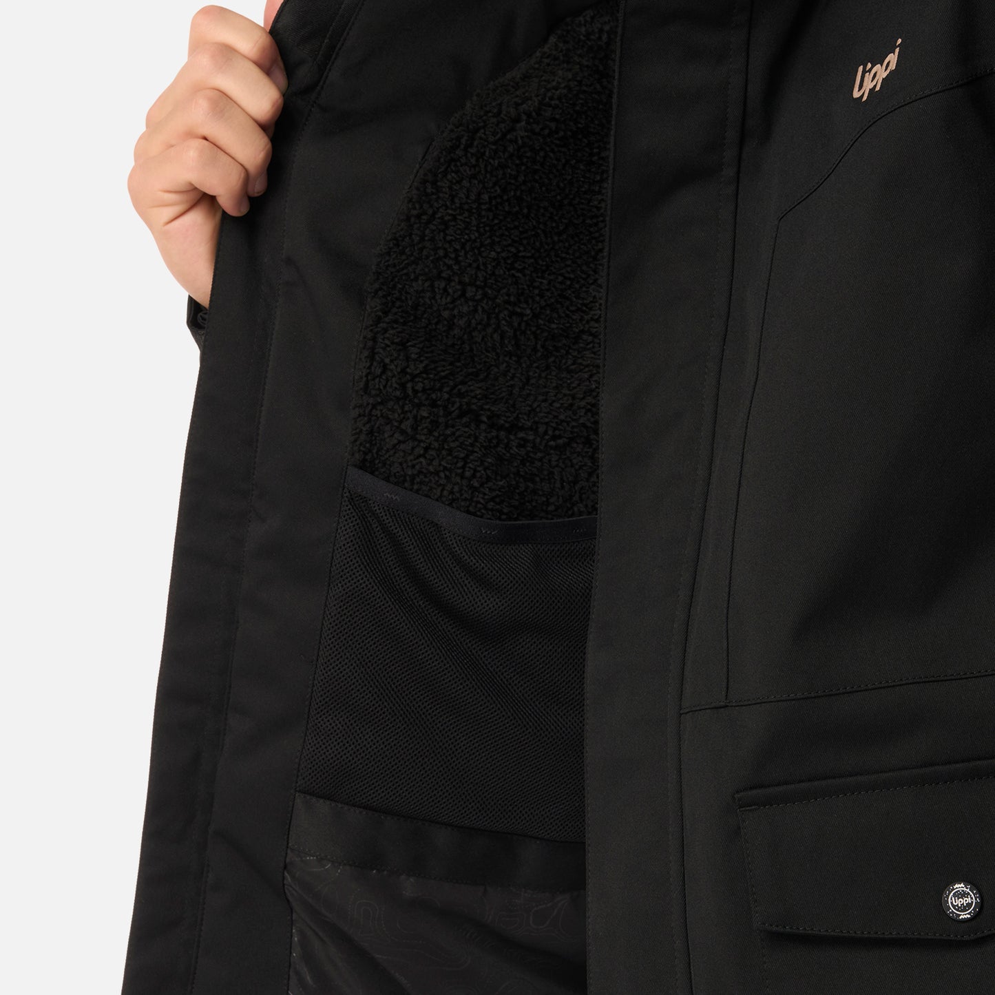 Chaqueta Teen Boy Roble B-Dry Hoody Jacket Negro Lippi